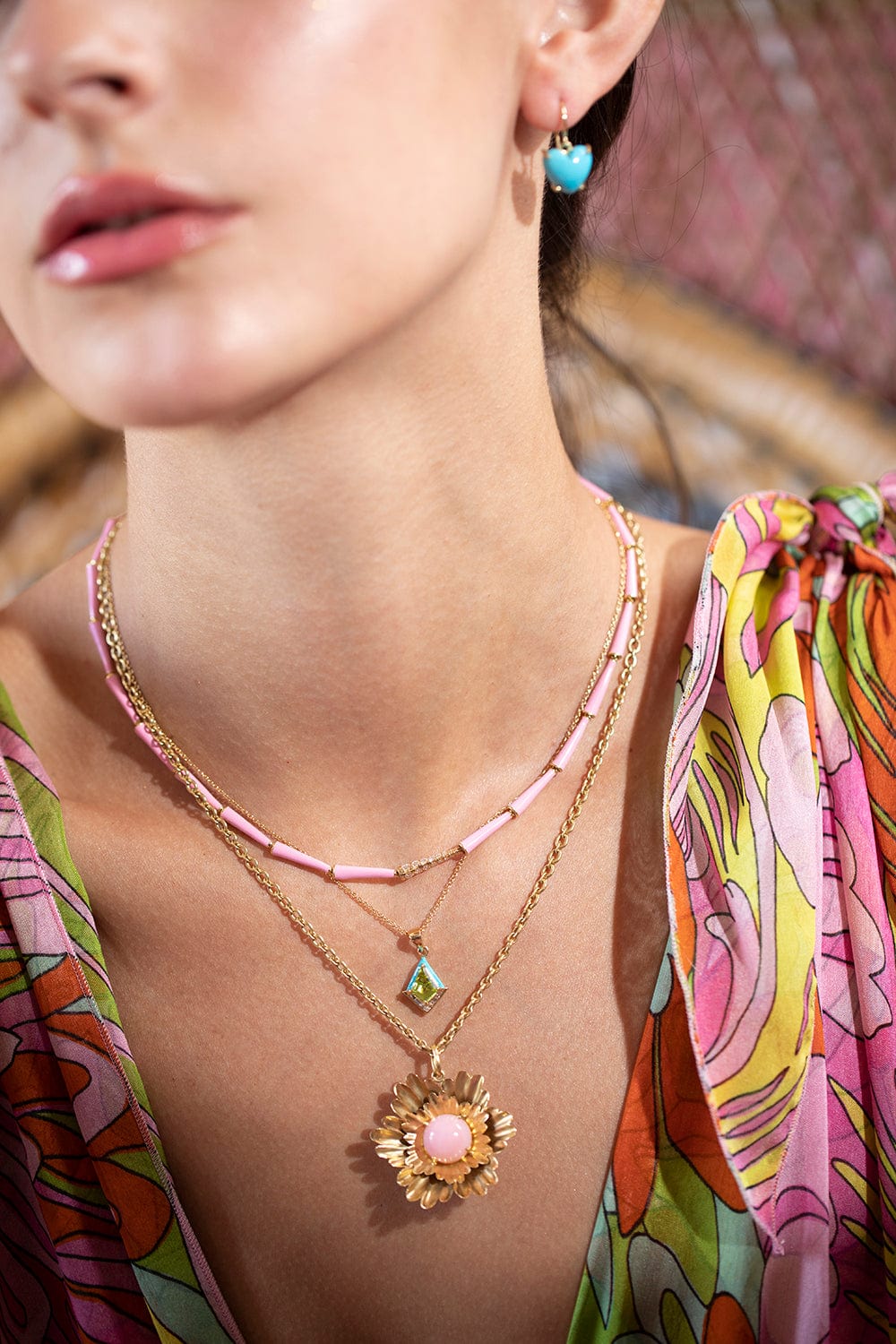 EMILY P WHEELER-Peridot Twinkle Necklace-YELLOW GOLD