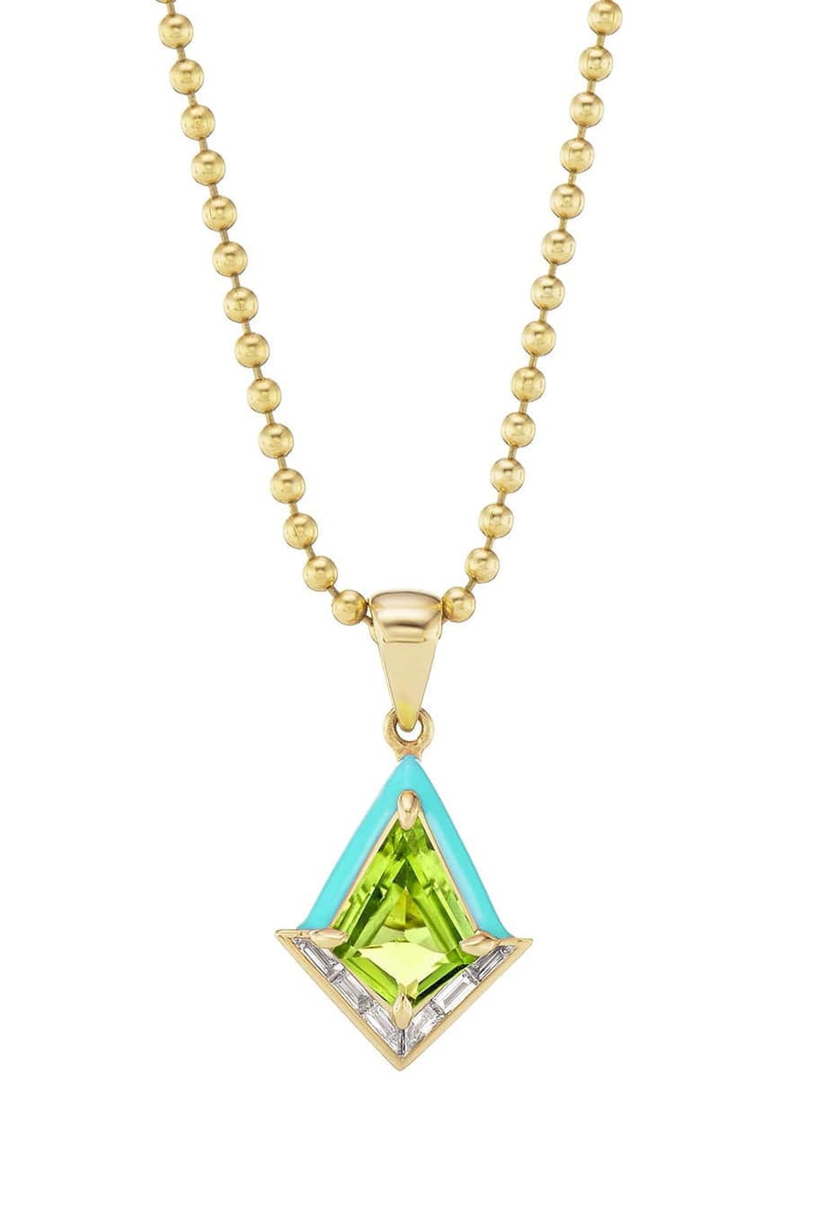 EMILY P WHEELER-Peridot Twinkle Necklace-YELLOW GOLD