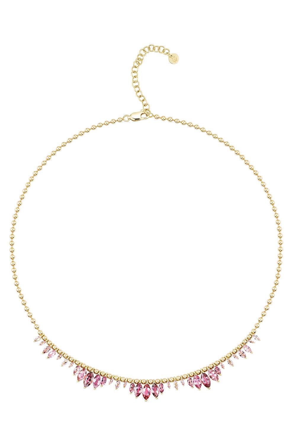Pink Tourmaline Arashi Necklace-YELLOW GOLD-JEWELRYFINE JEWELNECKLACE O-EMILY P WHEELER