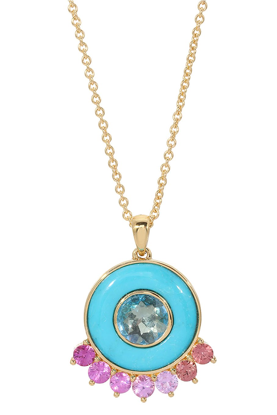 EMILY P WHEELER-Turquoise Anna Necklace-YELLOW GOLD