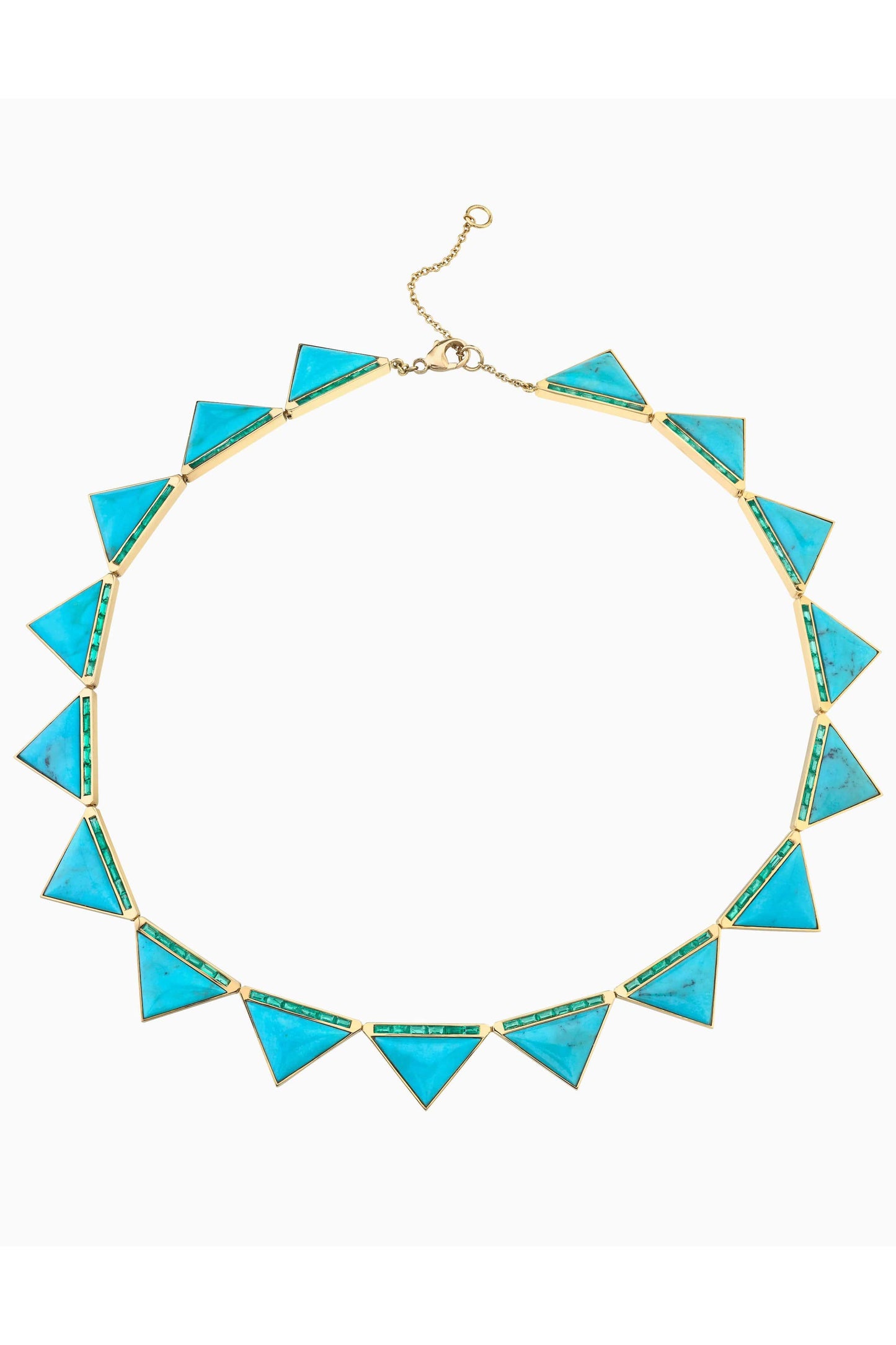 EMILY P WHEELER-Turquoise Sail Choker-YELLOW GOLD