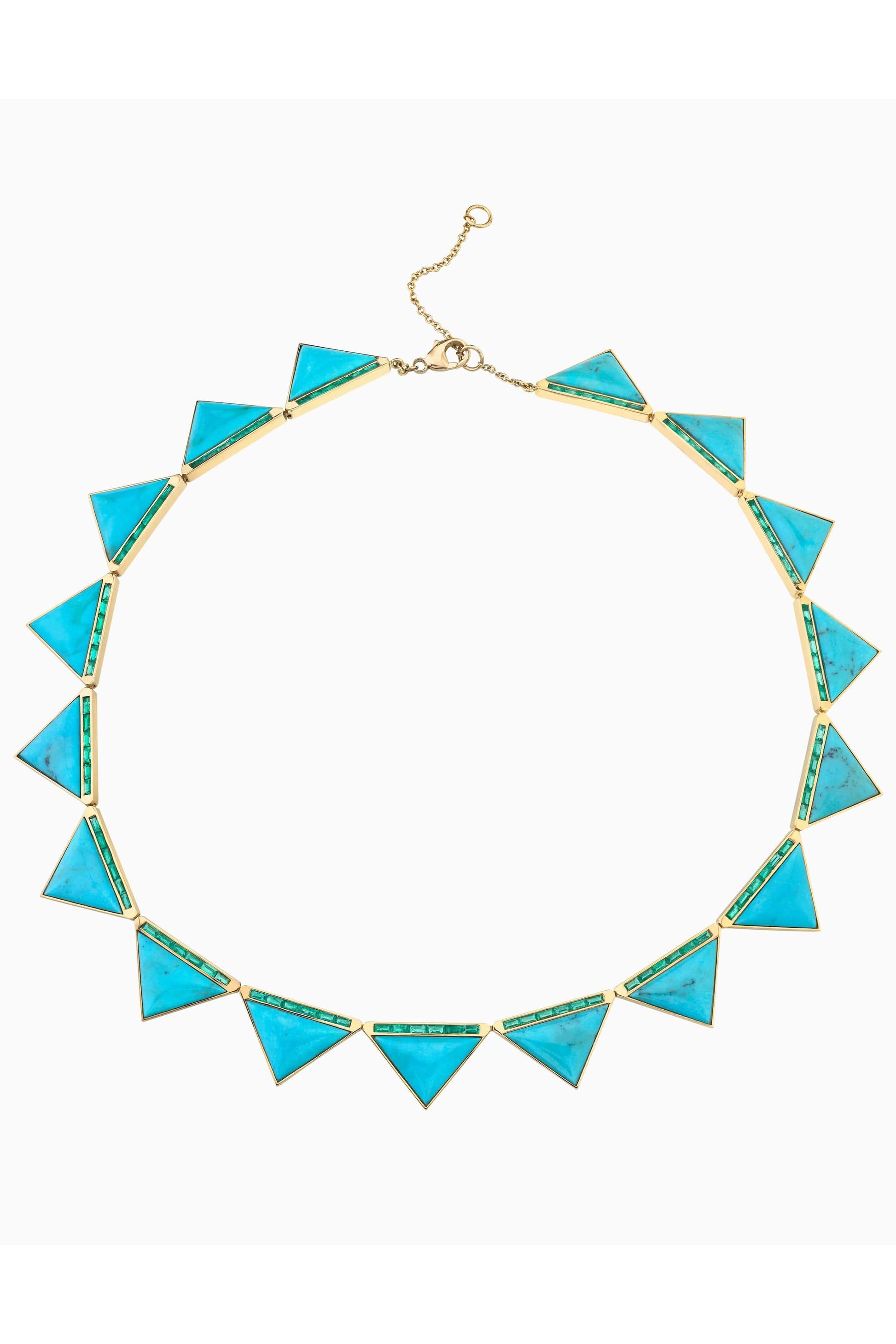 EMILY P WHEELER-Turquoise Sail Choker-YELLOW GOLD