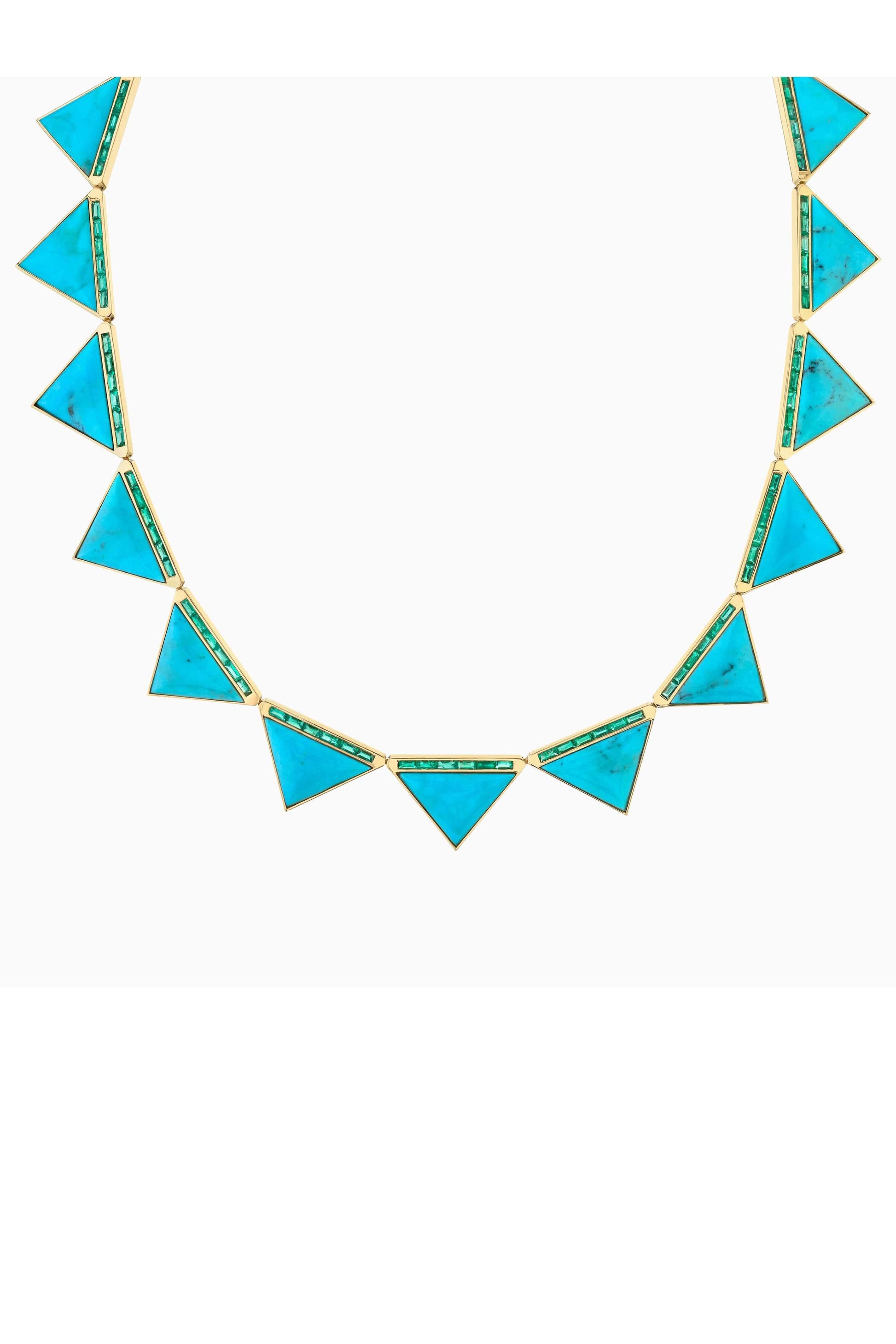 EMILY P WHEELER-Turquoise Sail Choker-YELLOW GOLD