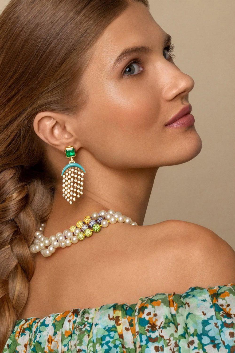 EMILY P WHEELER-Yellow Sapphire Pearl Layering Necklace-YELLOW GOLD