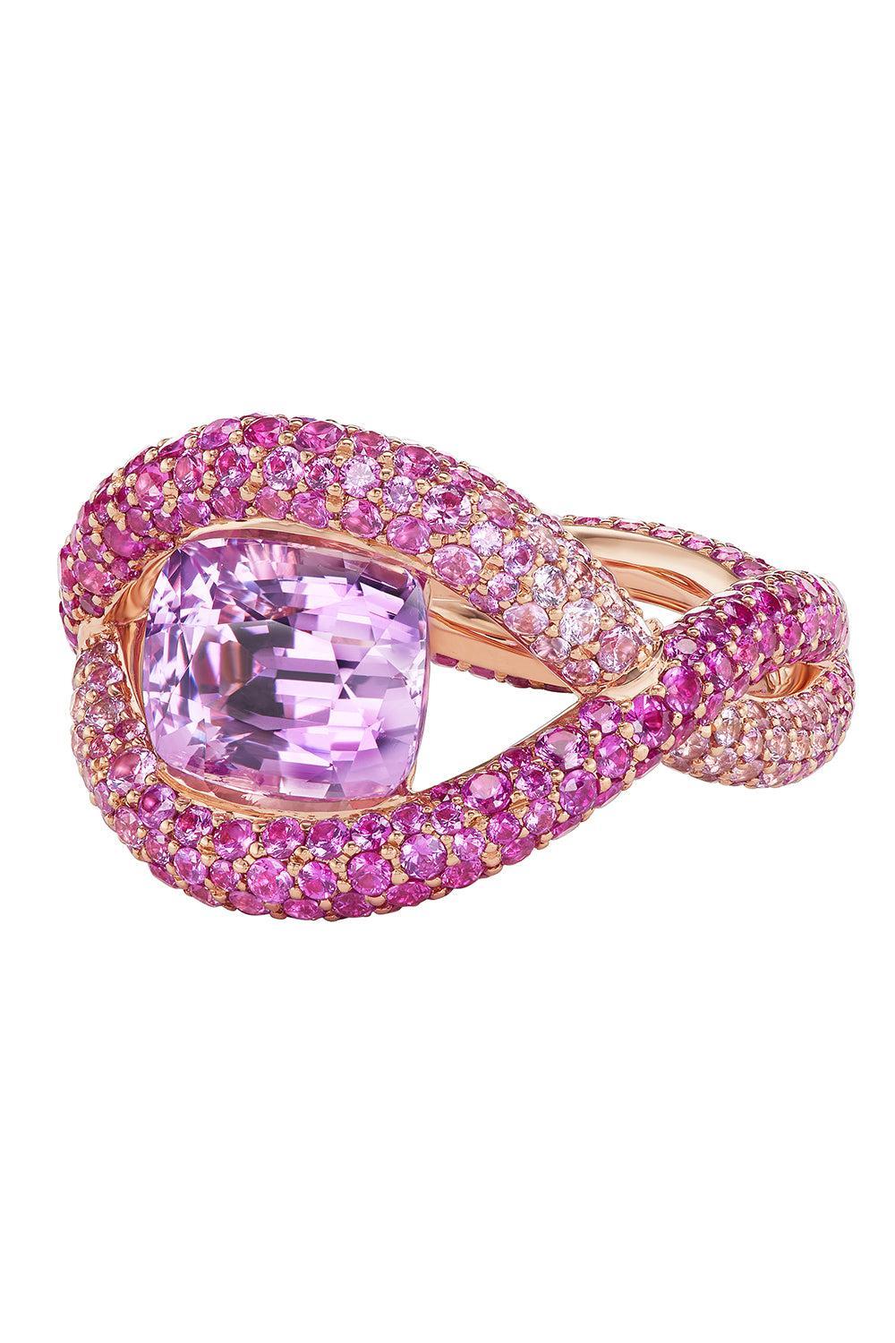 Pink Sapphire Twist Ring-ROSE GOLD-6.5-JEWELRYFINE JEWELRING-EMILY P WHEELER