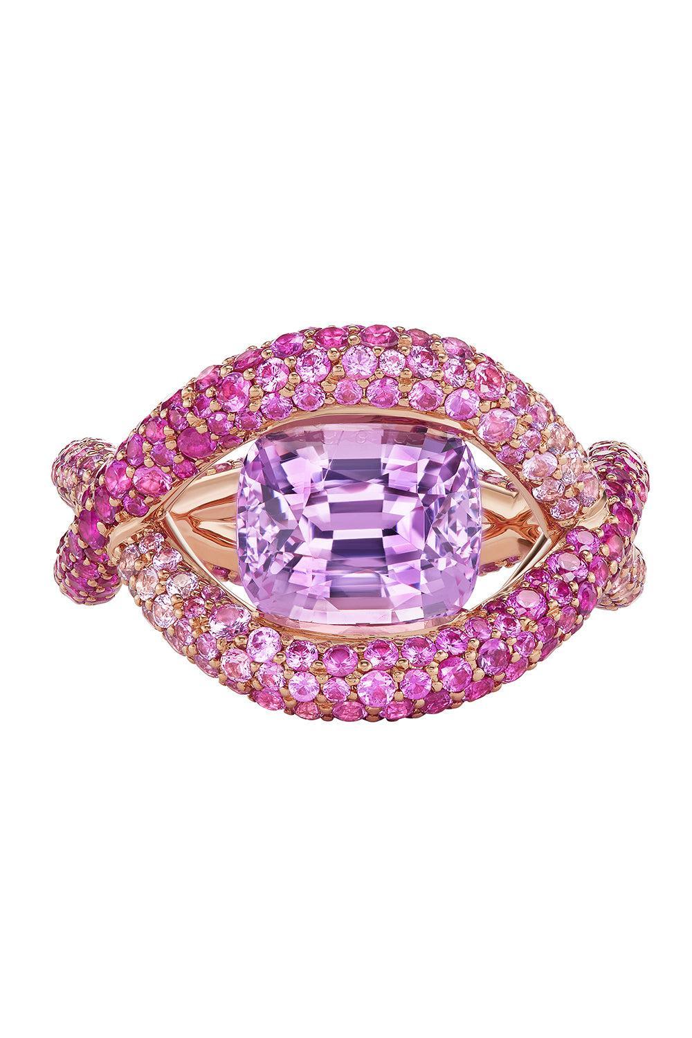 Pink Sapphire Twist Ring-ROSE GOLD-6.5-JEWELRYFINE JEWELRING-EMILY P WHEELER