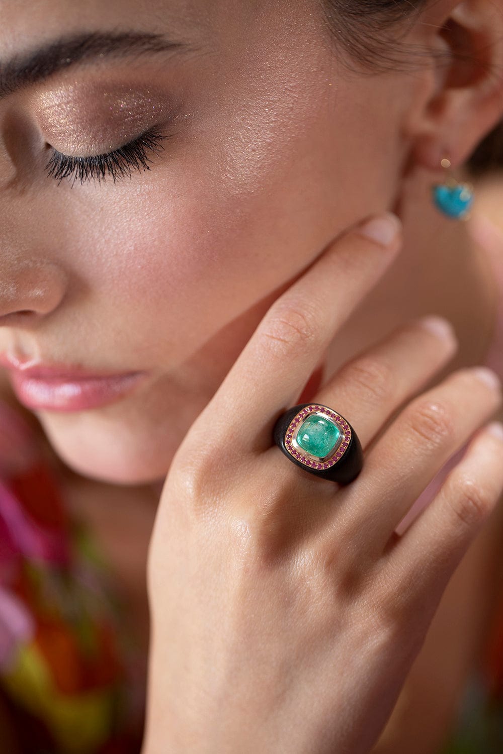 EMILY P WHEELER-Cabochon Chubby Ring-ROSE GOLD