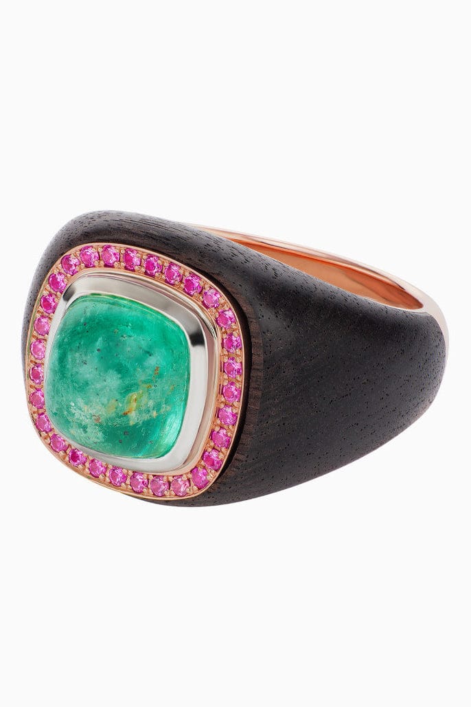 EMILY P WHEELER-Cabochon Chubby Ring-ROSE GOLD