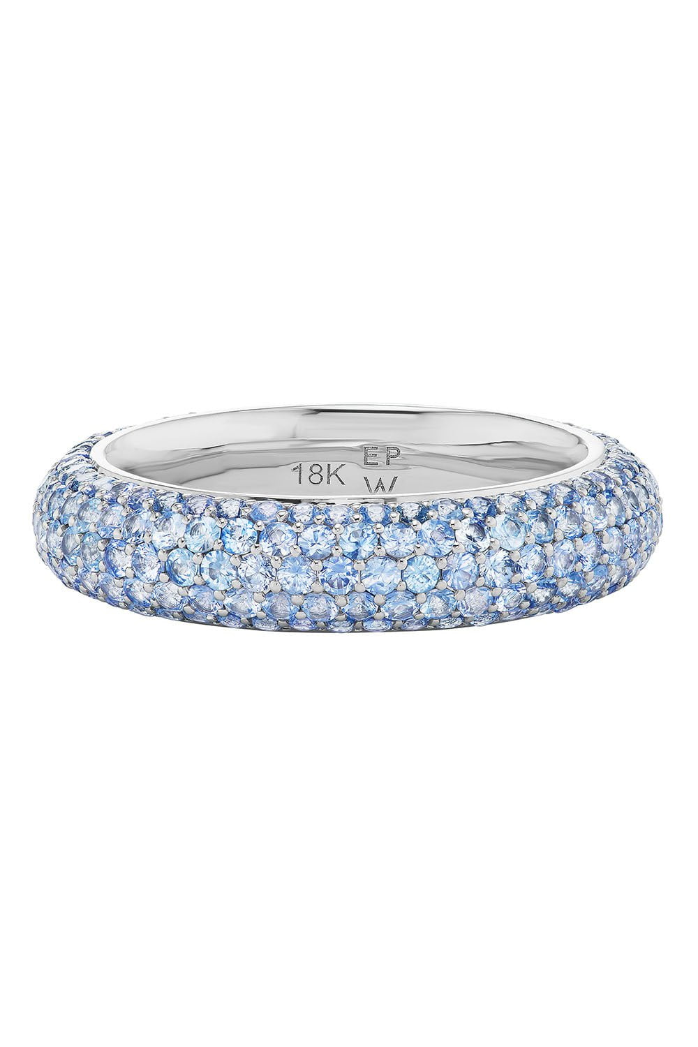 EMILY P WHEELER-Puffy Band Ring - Light Blue-WHITE GOLD