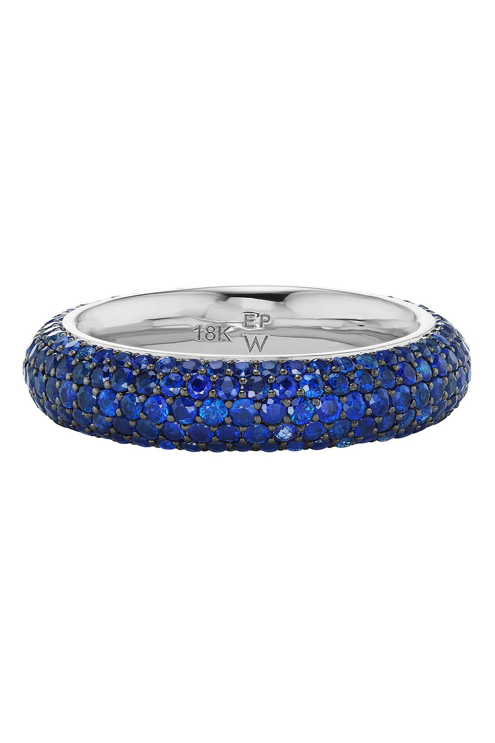 EMILY P WHEELER-Puffy Band Ring - Dark Blue-WHITE GOLD