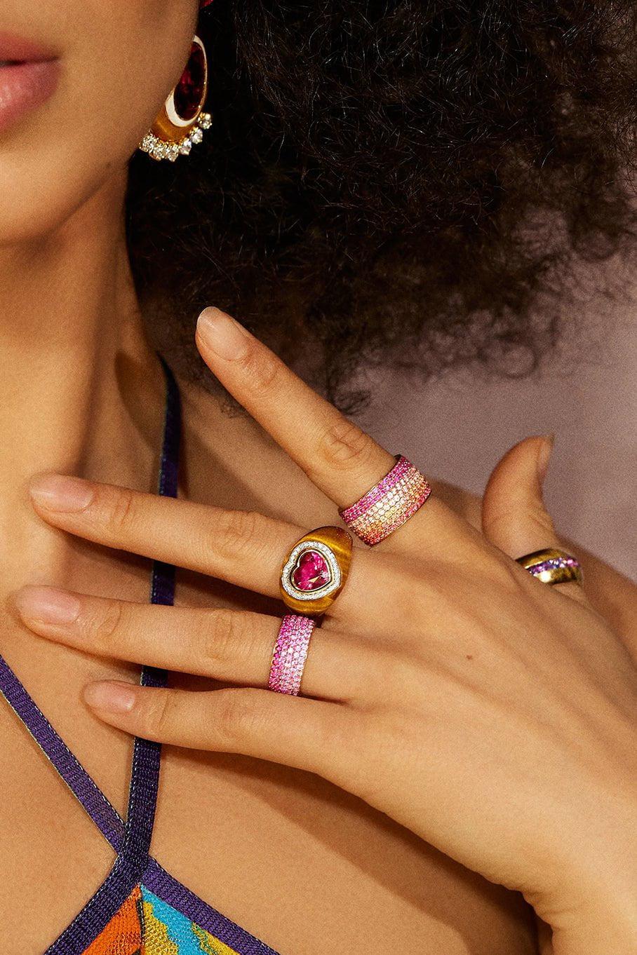 EMILY P WHEELER-Desert Ombre Cigar Ring-YELLOW GOLD
