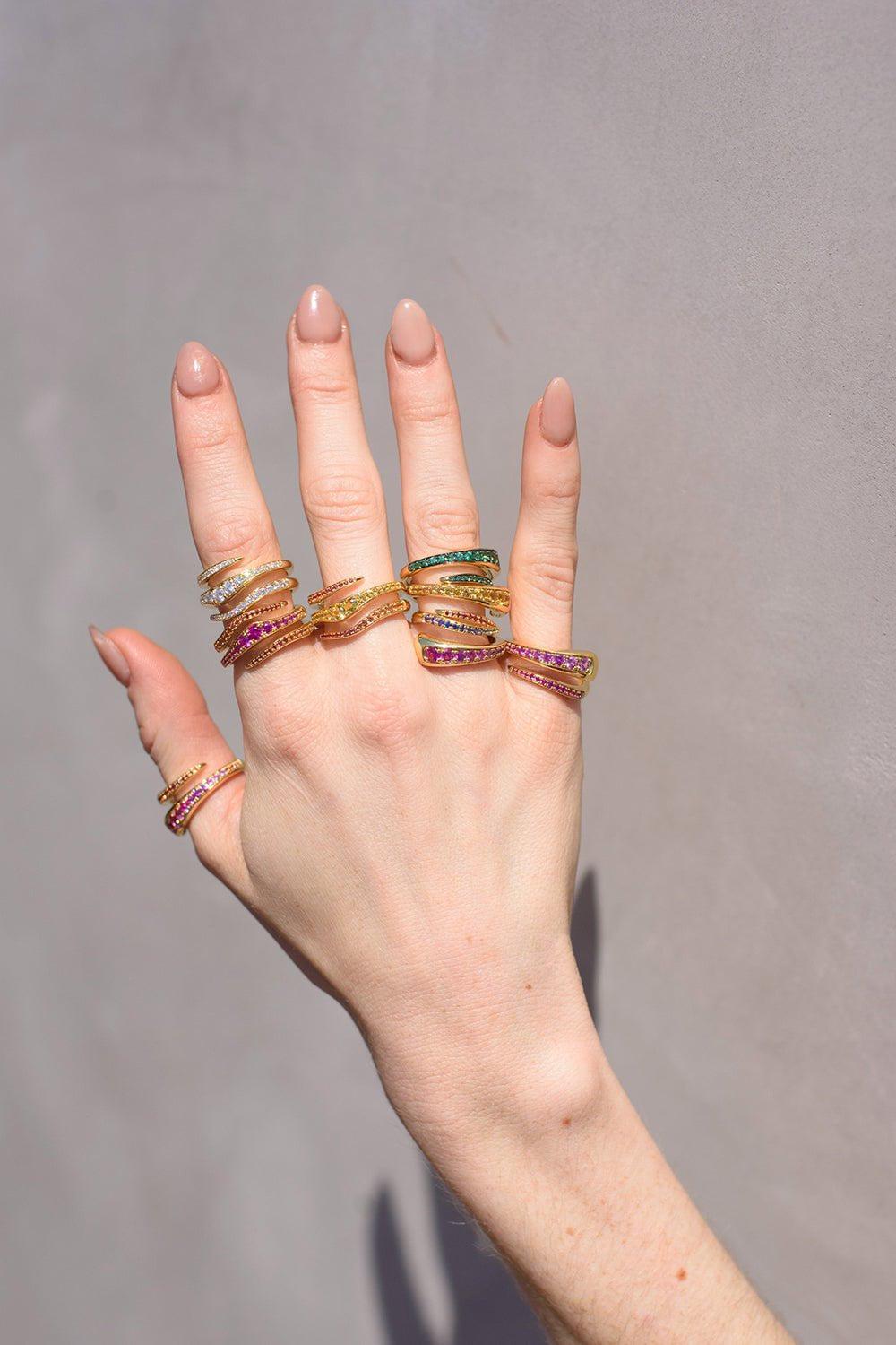 EMILY P WHEELER-Sunrise Double Wrap Ring-YELLOW GOLD
