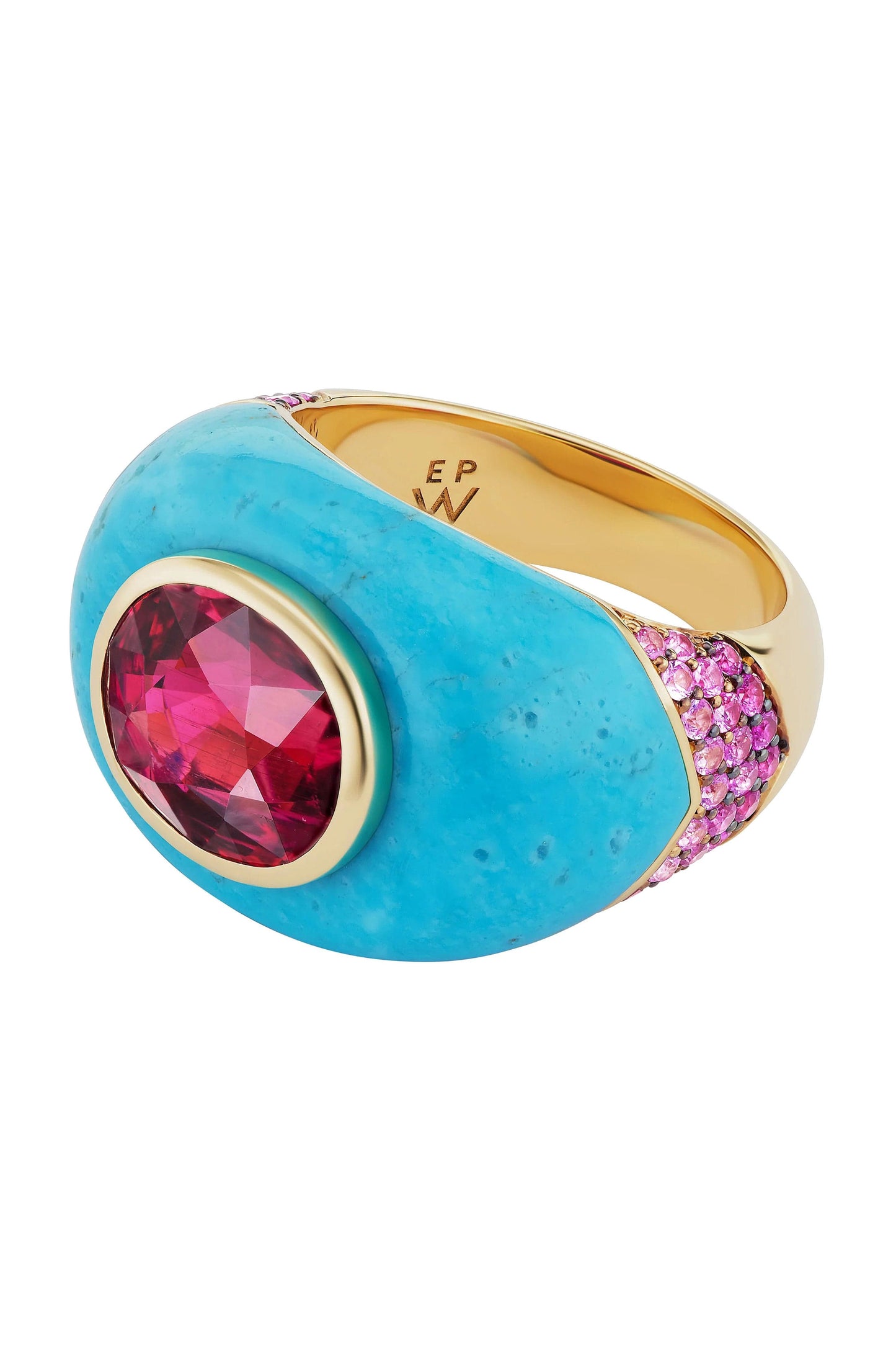 EMILY P WHEELER-Tourmaline Chubby Ring-YELLOW GOLD