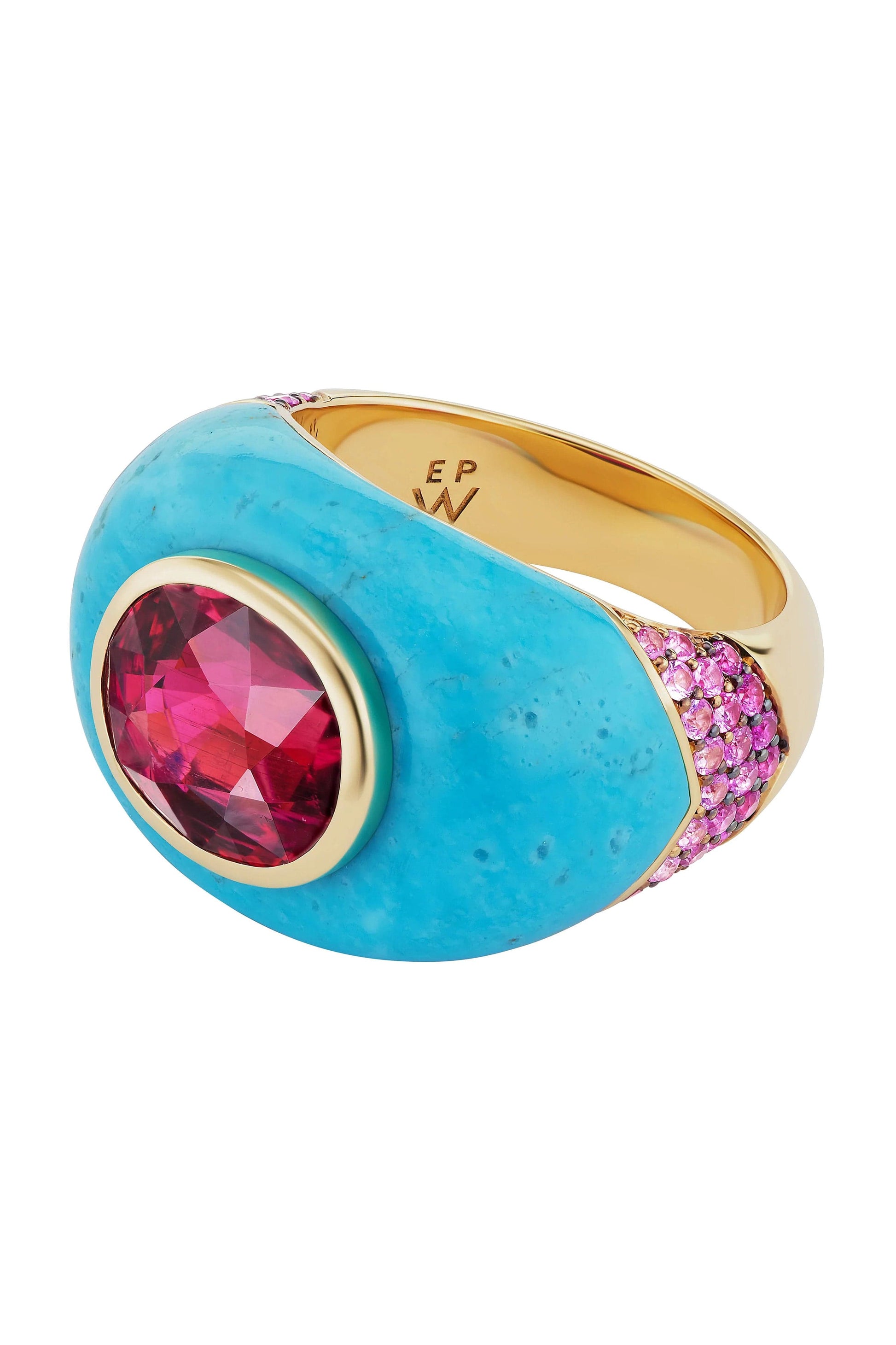 EMILY P WHEELER-Tourmaline Chubby Ring-YELLOW GOLD