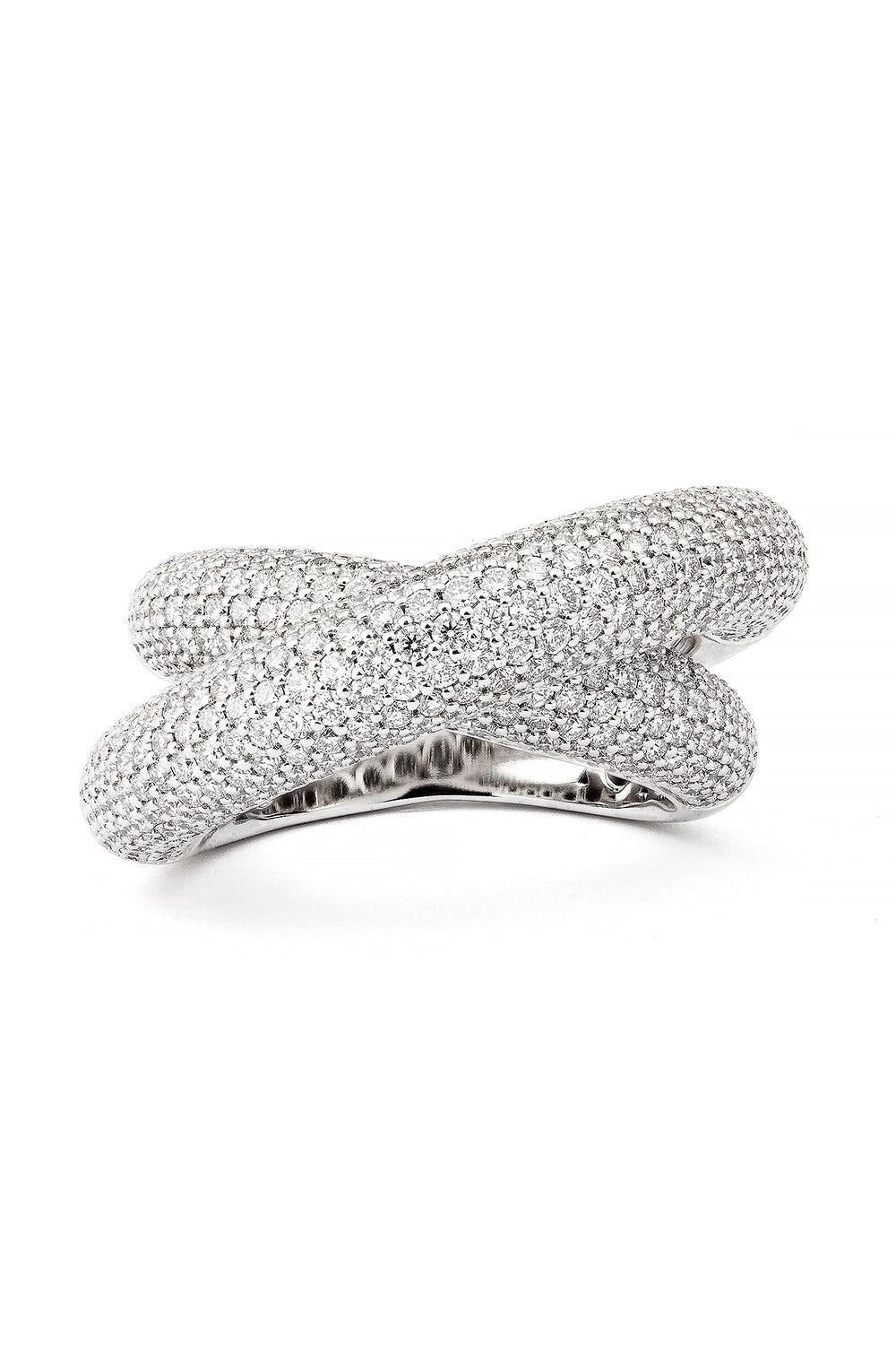 Big Full Pave Diamond Infinity Loop Ring-WHITE GOLD-JEWELRYFINE JEWELEARRING-ENGELBERT 1920