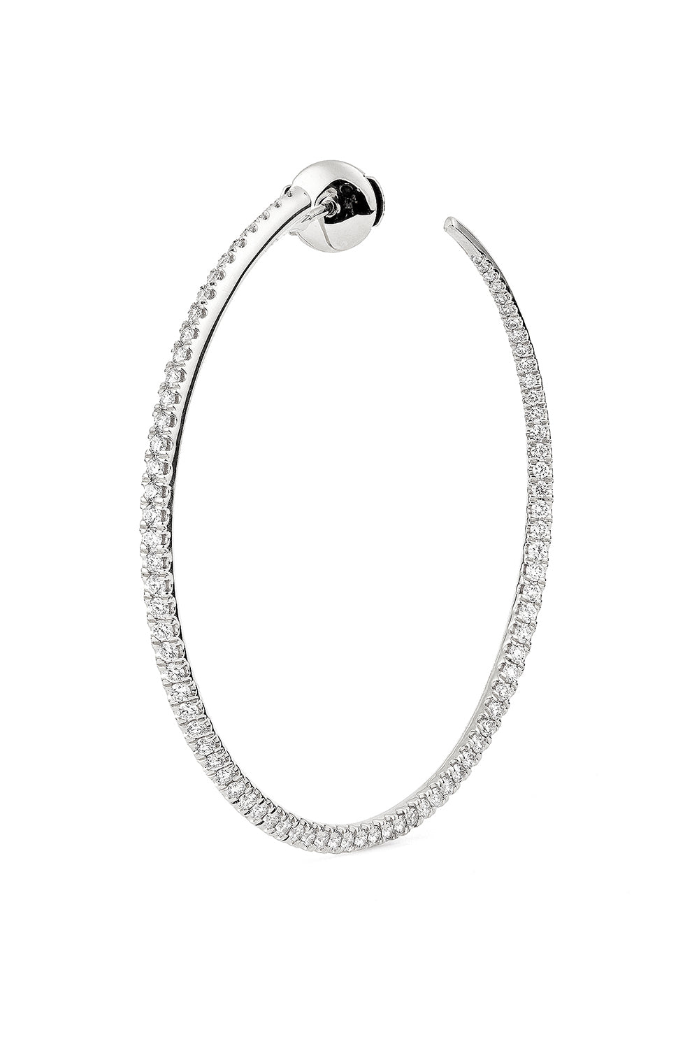 Diamond Twisted Earrings - 45Mm-WHITE GOLD-JEWELRYFINE JEWELEARRING-ENGELBERT 1920