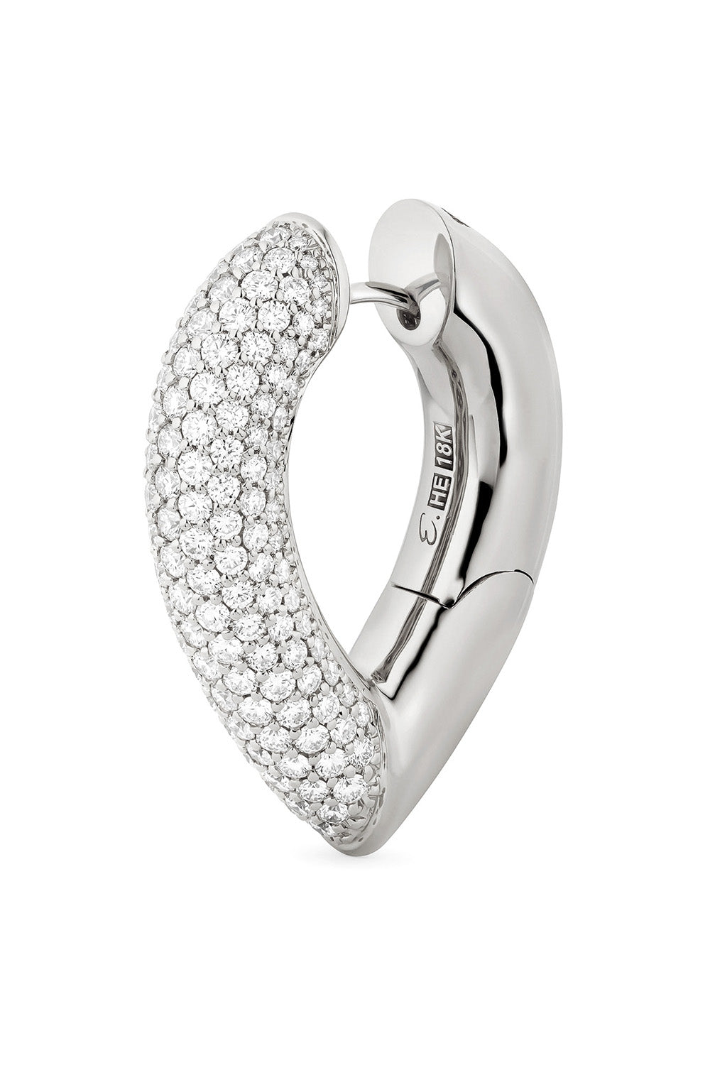 Big Pave Diamond Teardrop Link Earrings-WHITE GOLD-L-JEWELRYFINE JEWELEARRING-ENGELBERT 1920