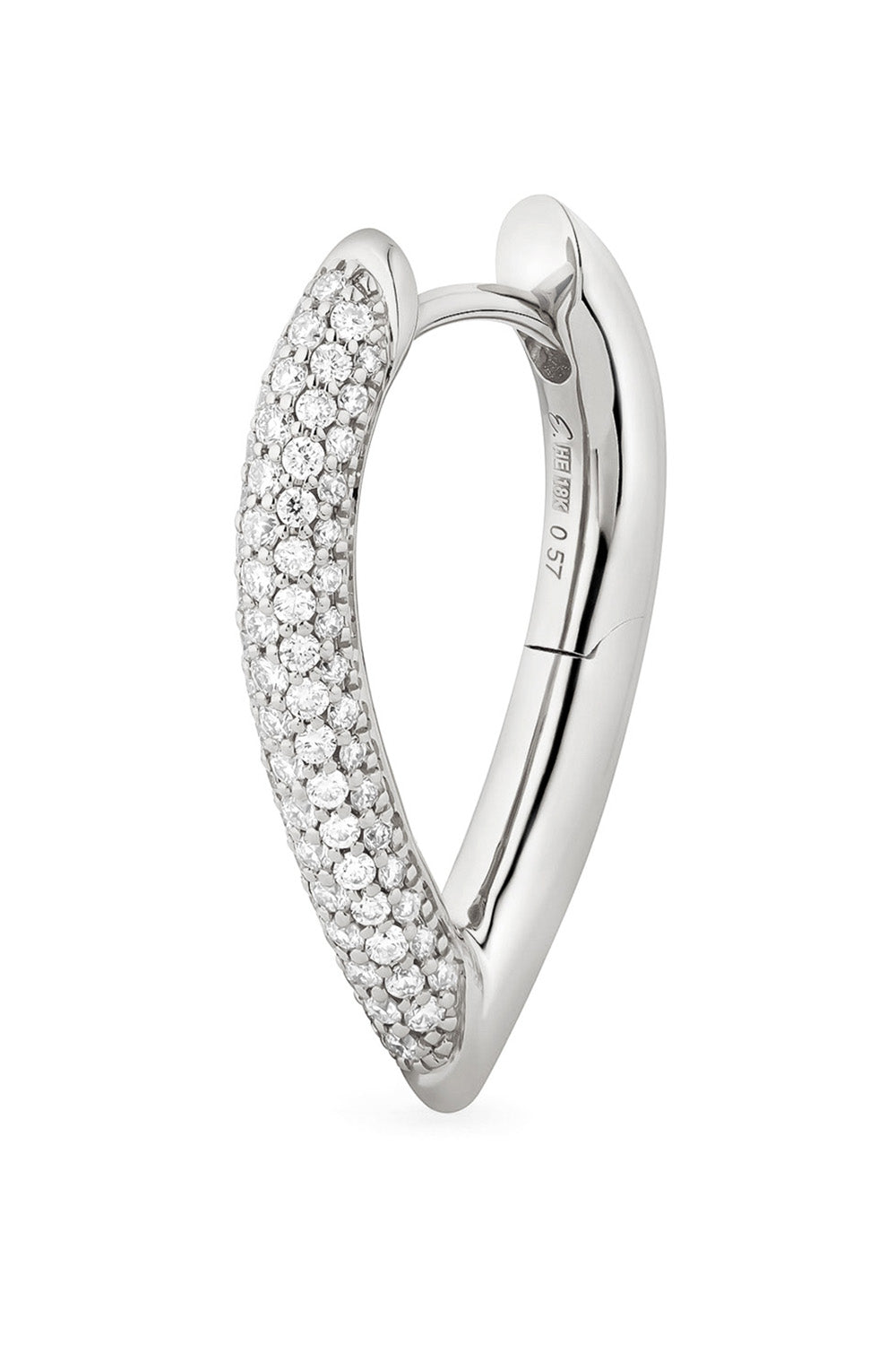Small Pave Diamond Teardrop Link Earrings-WHITE GOLD-S-JEWELRYFINE JEWELEARRING-ENGELBERT 1920