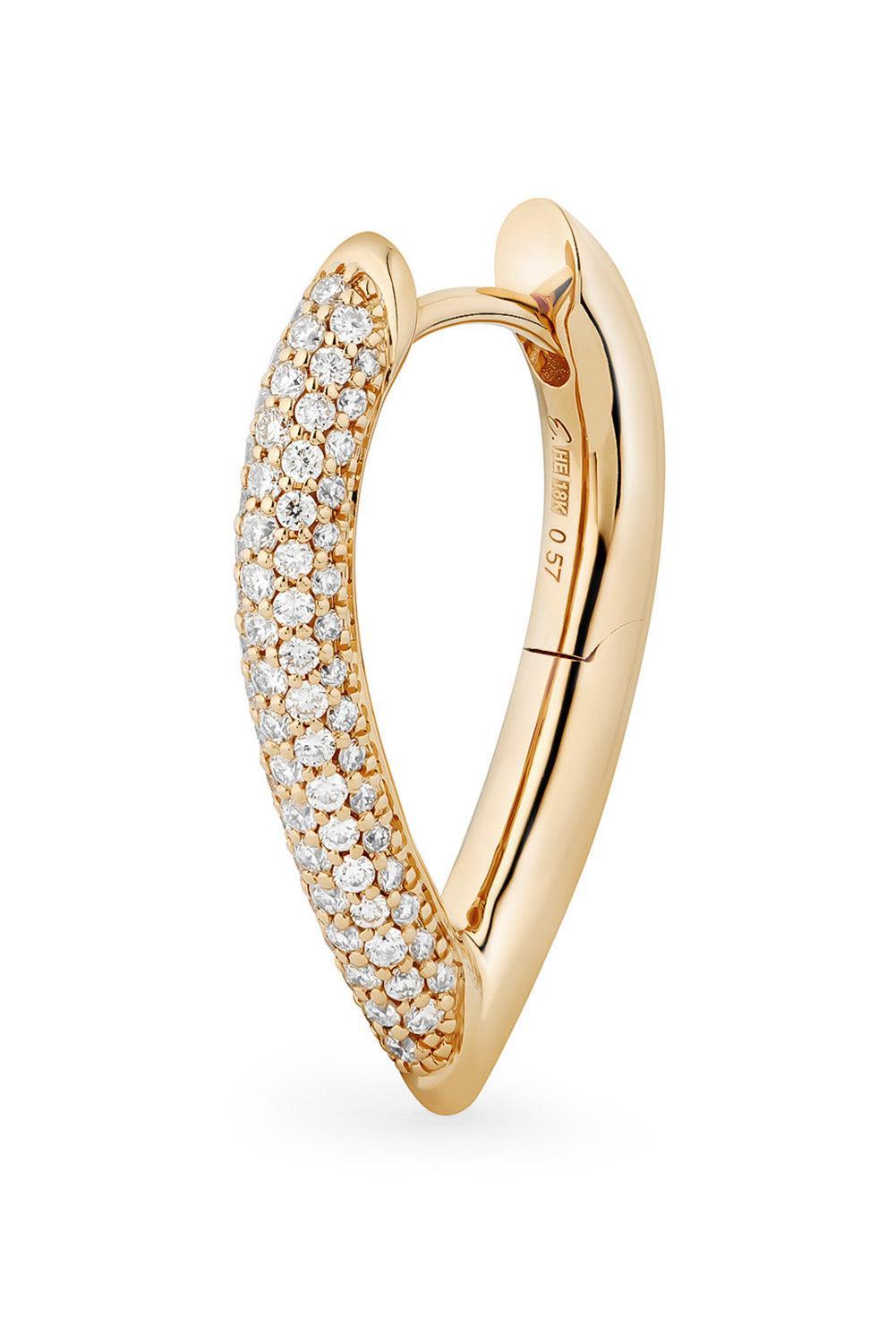 Small Pave Diamond Teardrop Link Earrings-YELLOW GOLD-S-JEWELRYFINE JEWELEARRING-ENGELBERT 1920