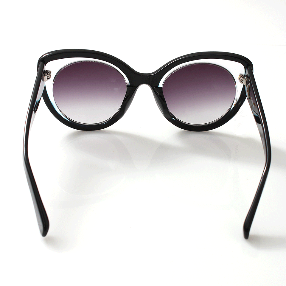 ERDEM-Illusion Cat Eye Sunglasses-BLCK/GREY