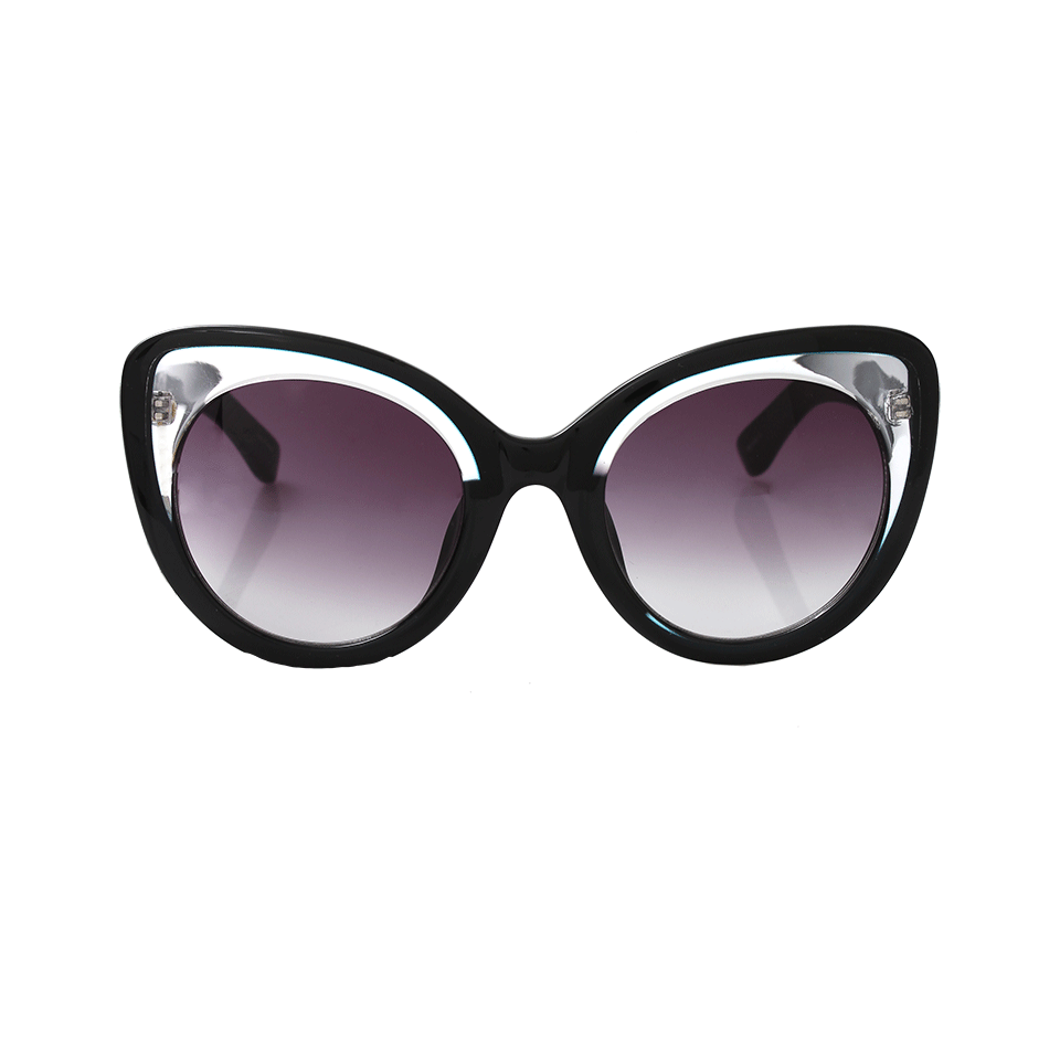 ERDEM-Illusion Cat Eye Sunglasses-BLCK/GREY