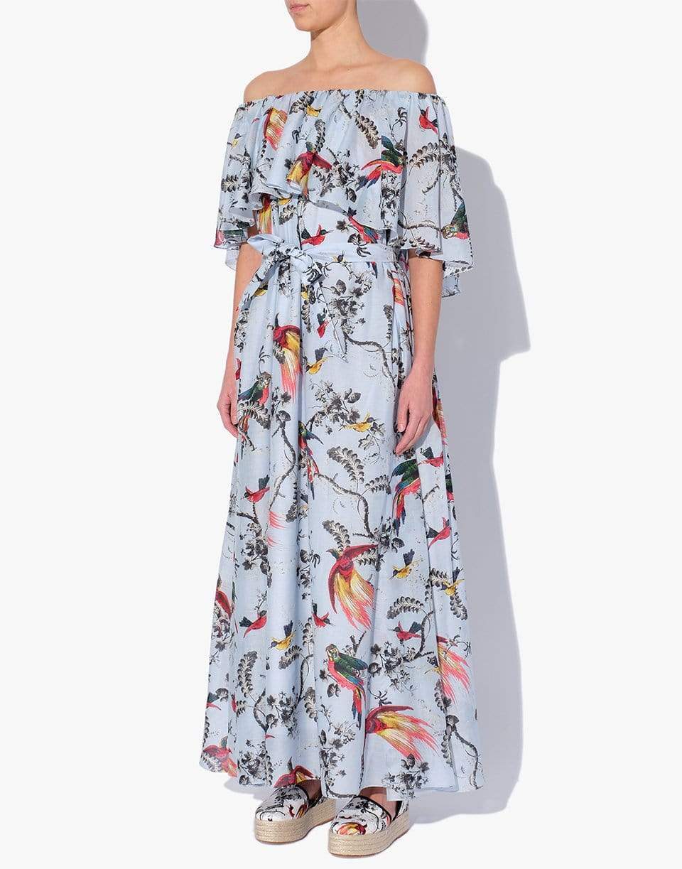 ERDEM-Algarve Dress Paisley Parrot Cotton Silk Voile-