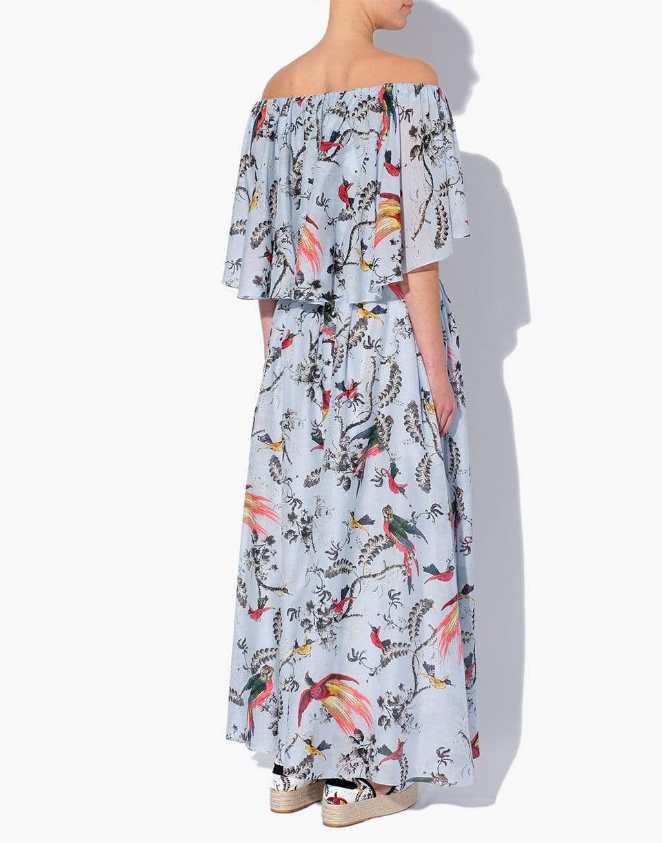 ERDEM-Algarve Dress Paisley Parrot Cotton Silk Voile-