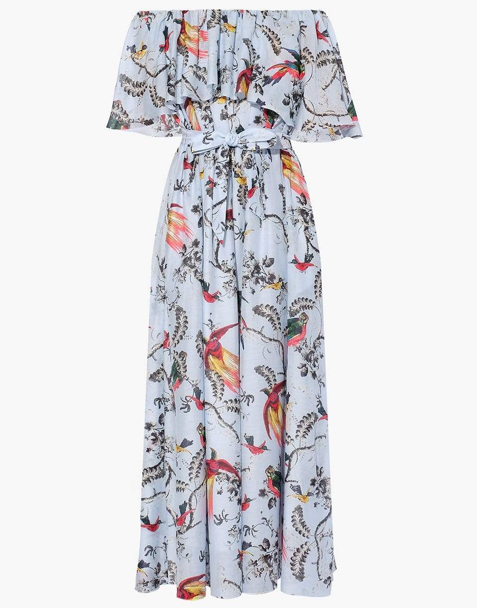 ERDEM-Algarve Dress Paisley Parrot Cotton Silk Voile-