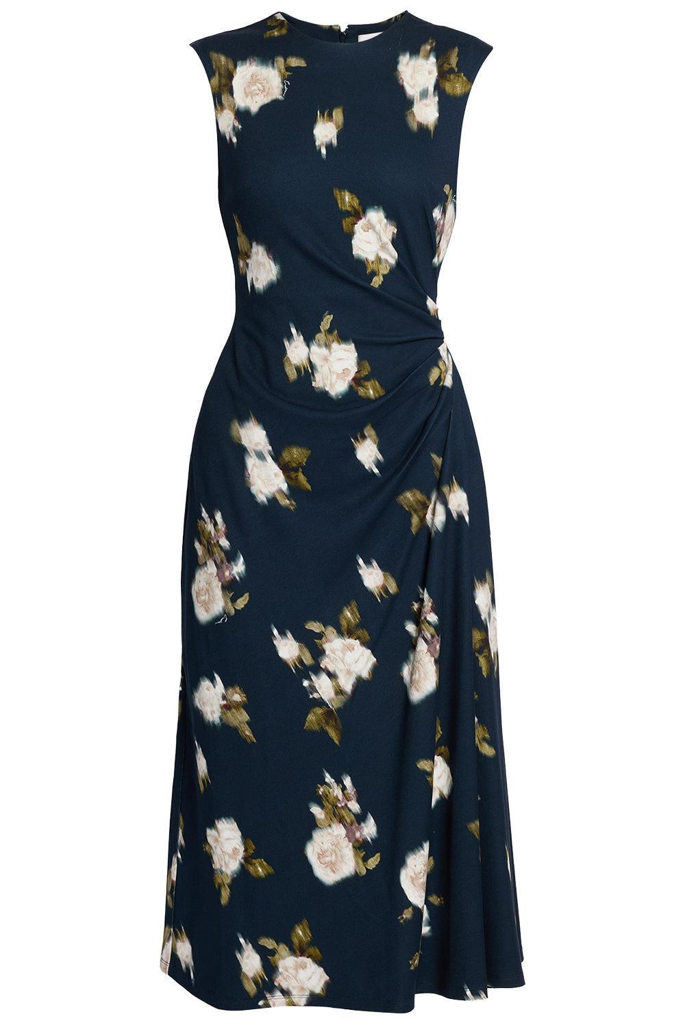 Floral Ponte Sleeveless Midi Dress-BLUE-4-CLOTHINGDRESSCASUAL-ERDEM