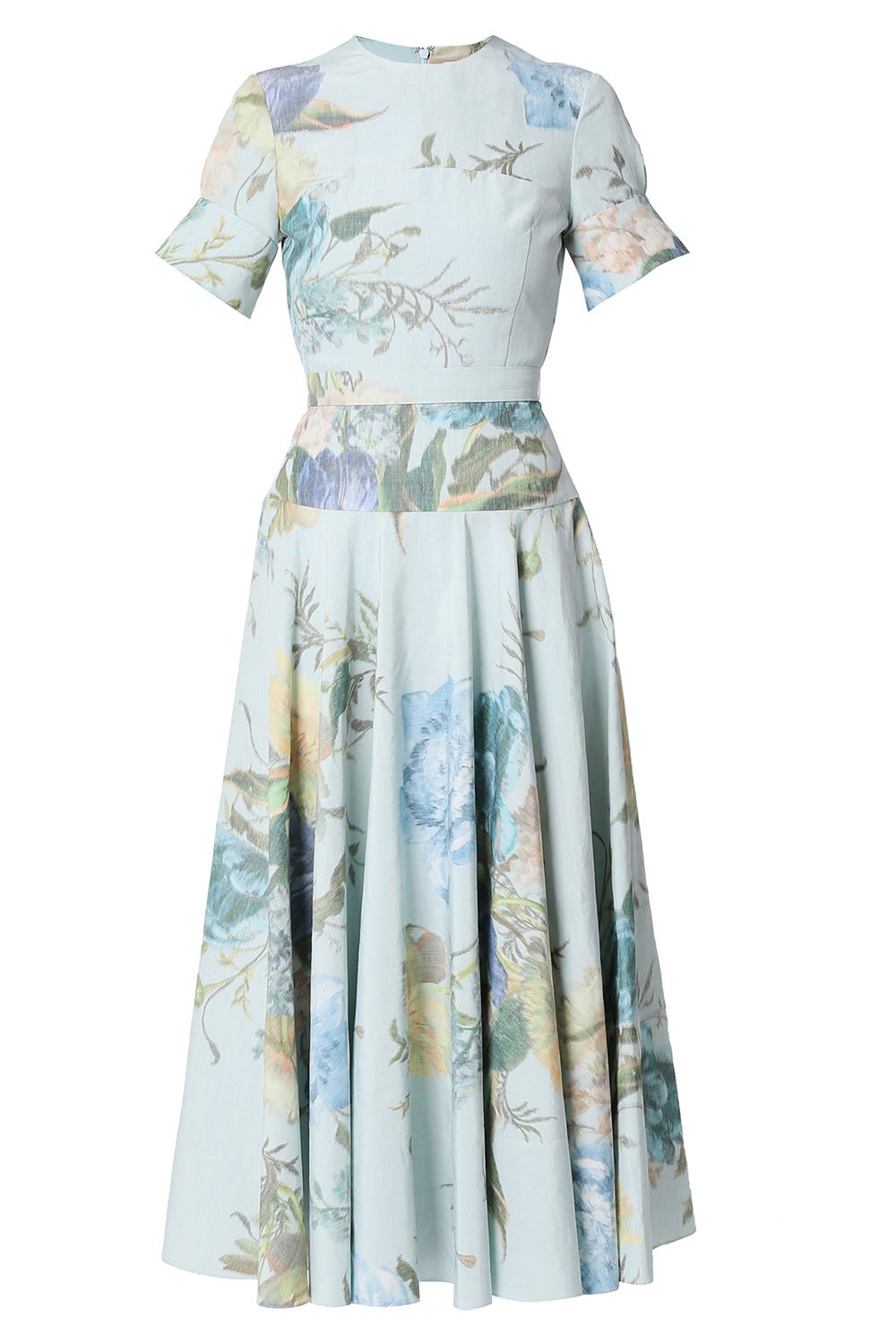 ERDEM-Short Sleeve Fare Shirt Dress-