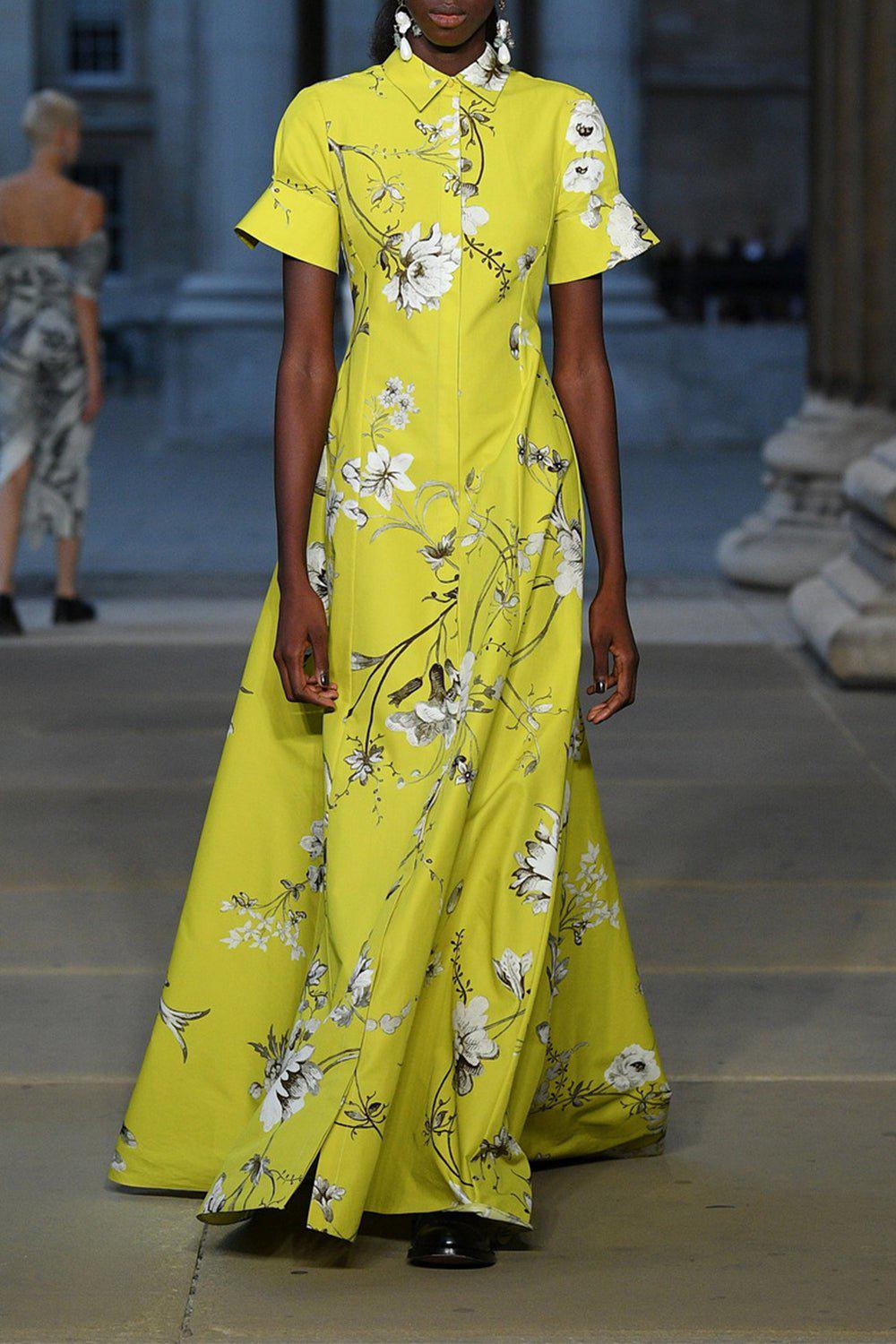 ERDEM-Flared Bow Shirt Dress-