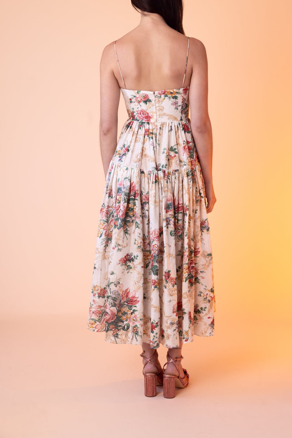 Strappy Fit Flare Midi Dress