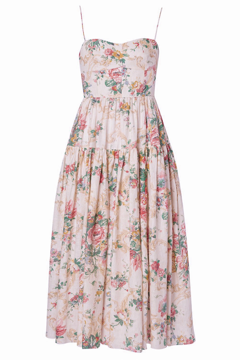 ERDEM-Strappy Fit Flare Midi Dress-