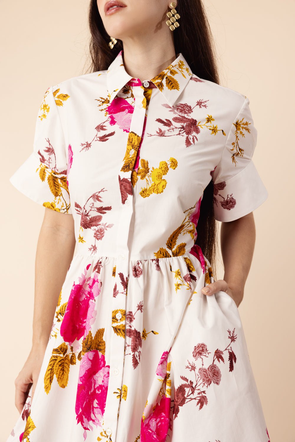 ERDEM-Fit & Flare Shirt Dress-