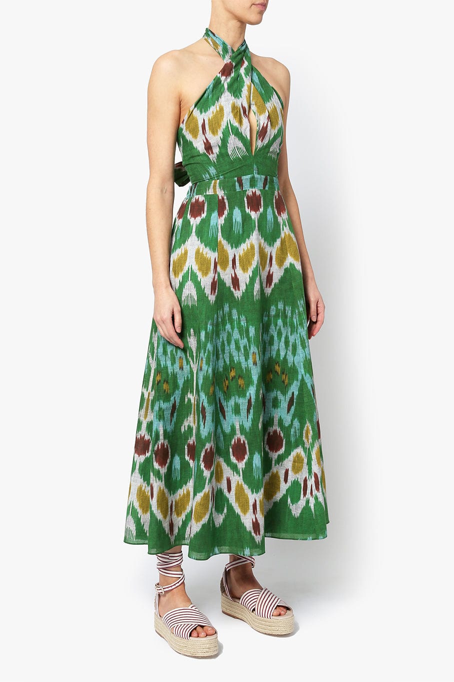 ERDEM-Selene Midi Dress - Green-