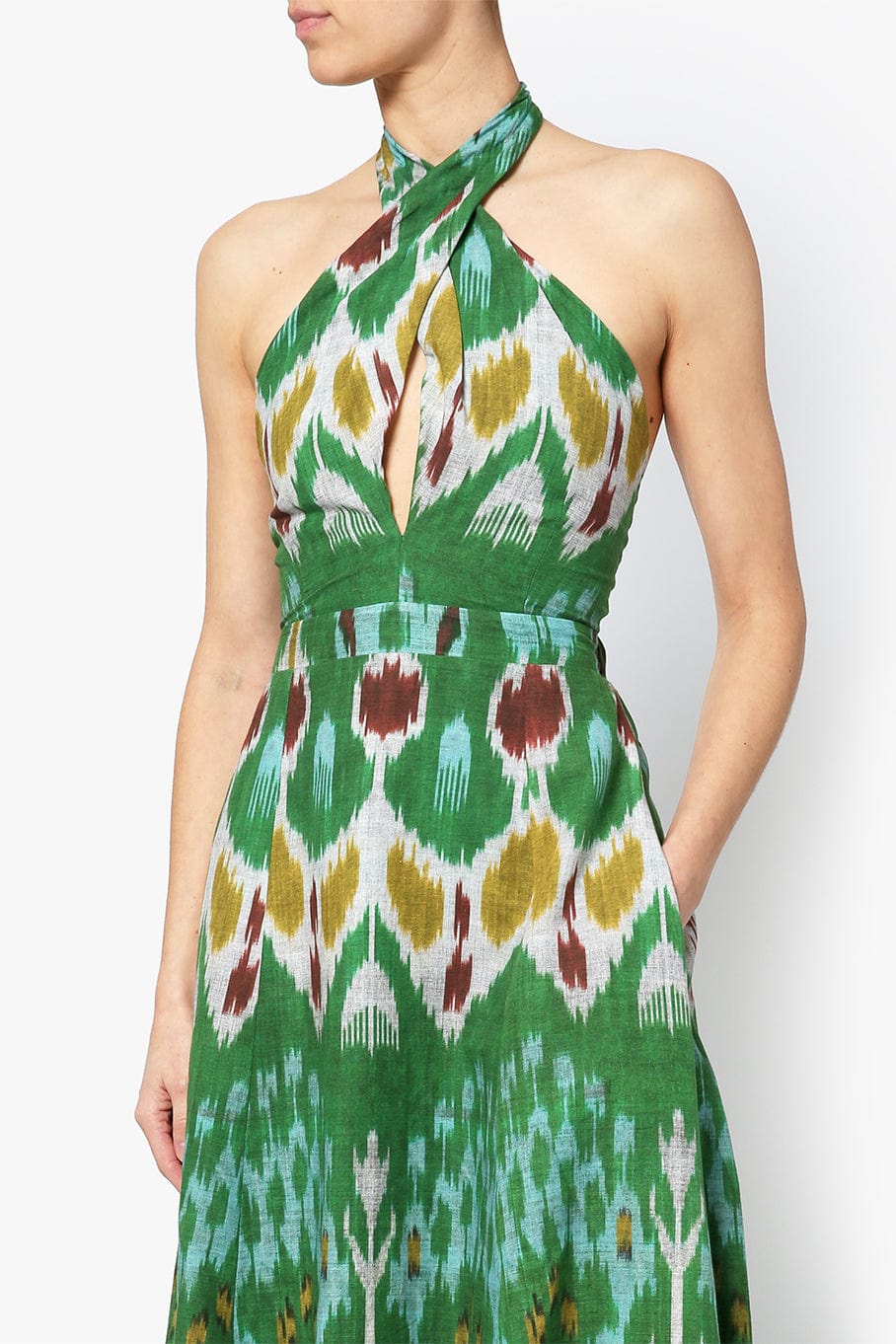 ERDEM-Selene Midi Dress - Green-