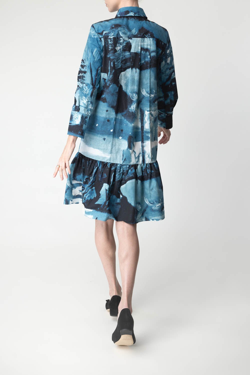 ERDEM-Long Sleeve Shirt Dress-