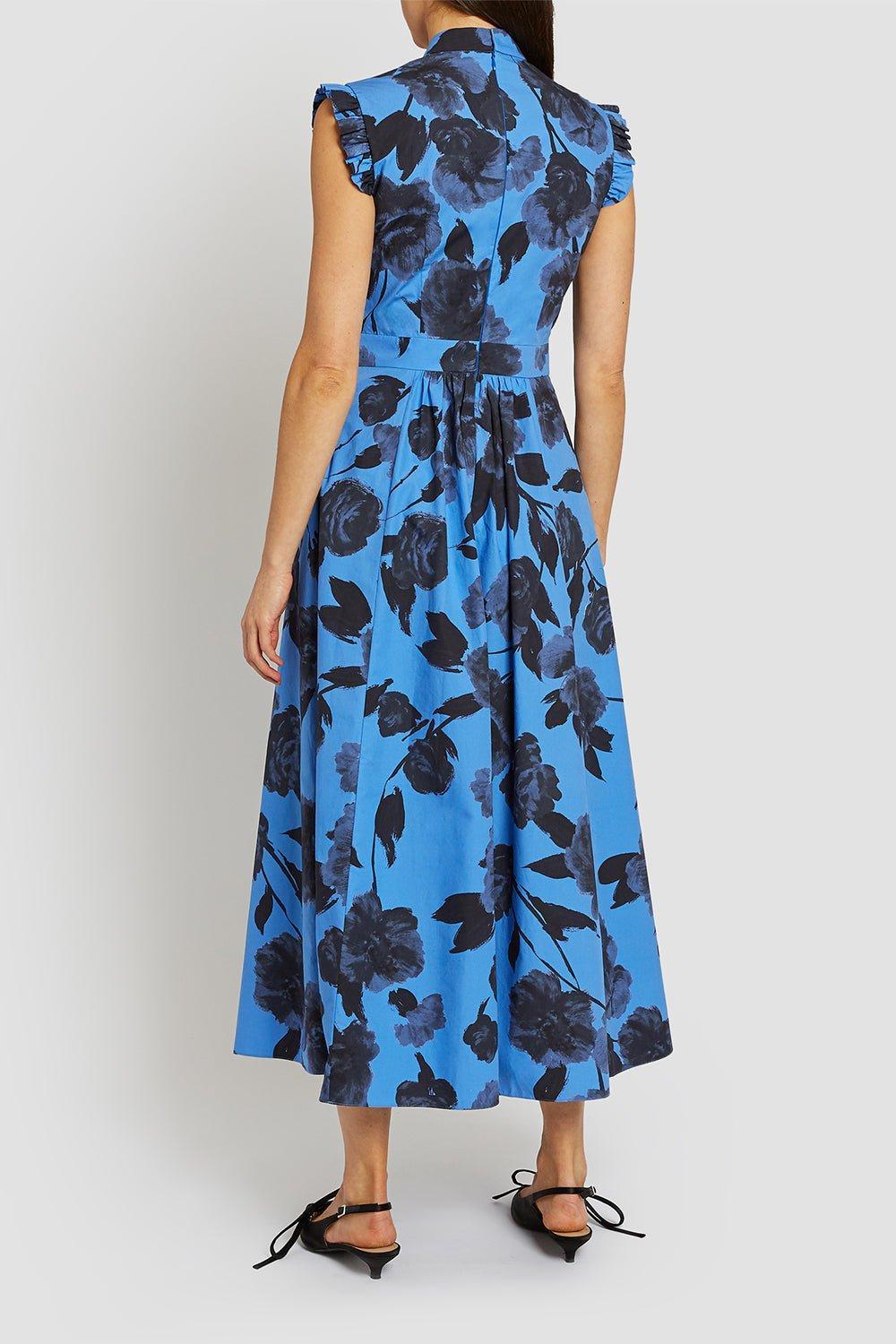 ERDEM-Sleeveless Full Skirt Midi Dress-