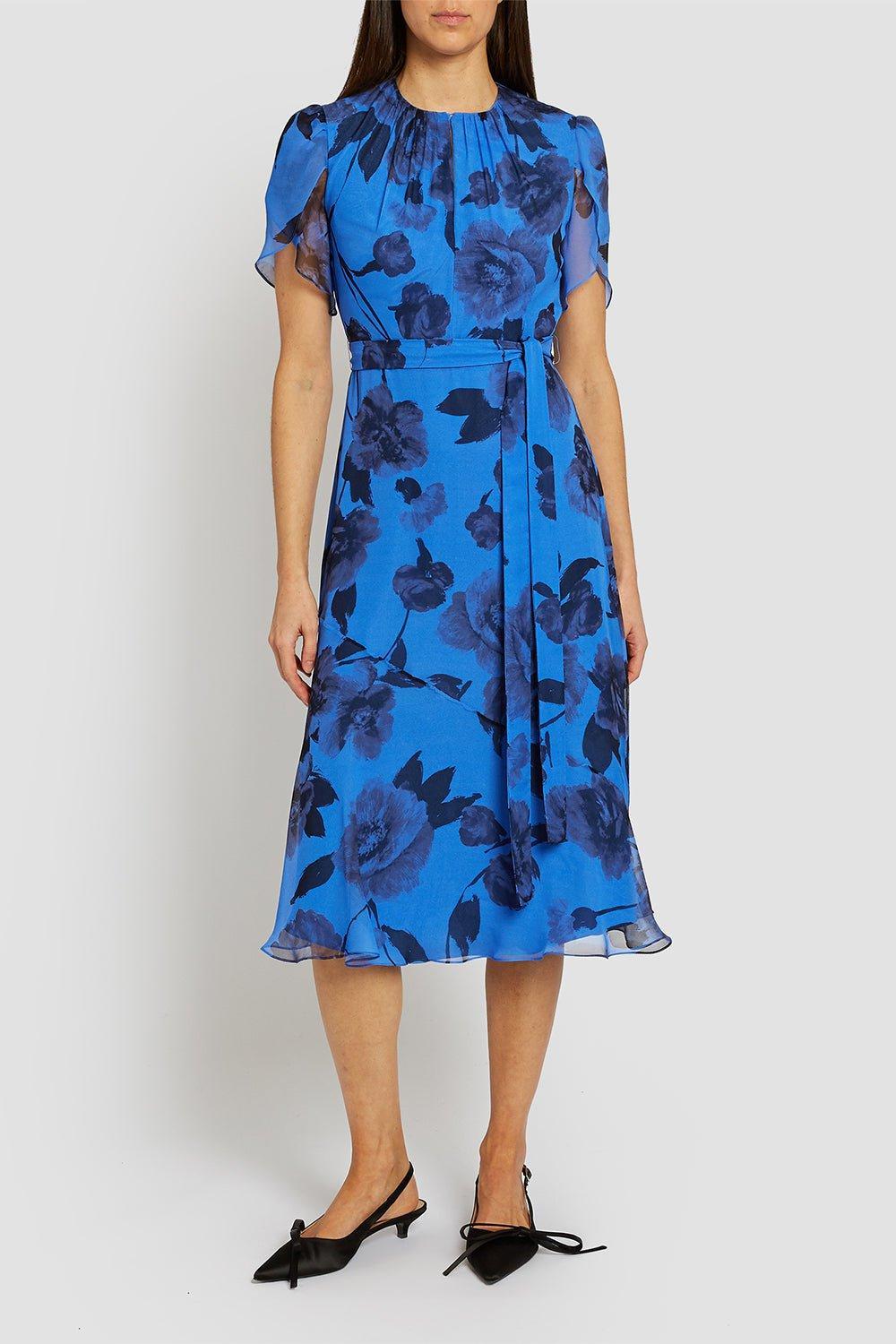 ERDEM-Short Sleeve Asymmetric Dress-