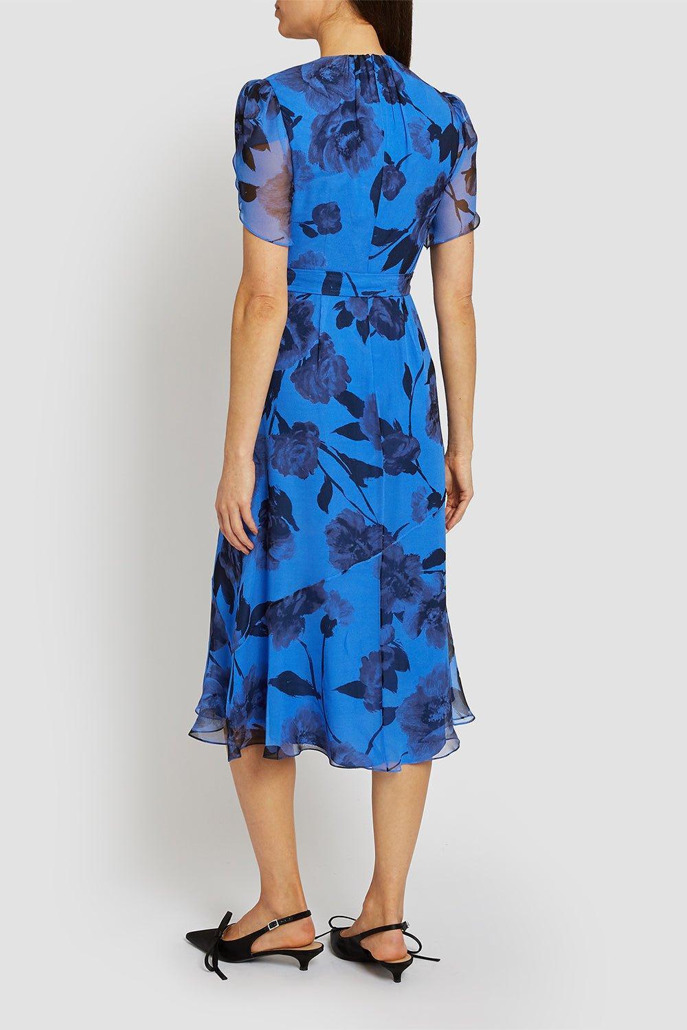 ERDEM-Short Sleeve Asymmetric Dress-