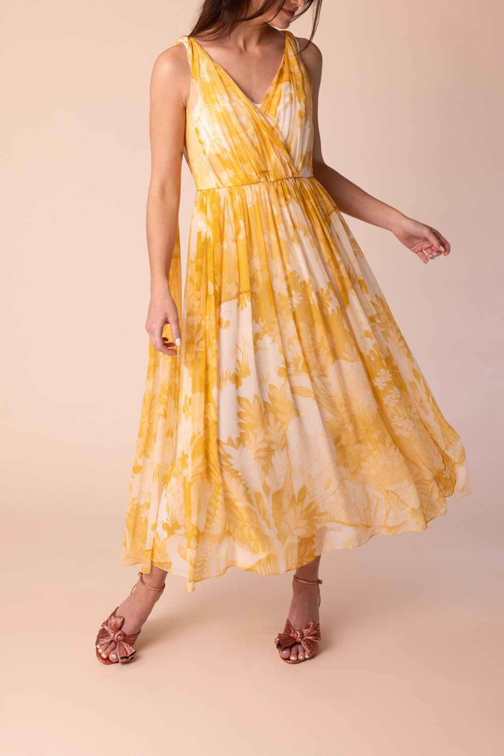 Sleeveless Vneck Floral Maxi Dress CLOTHINGDRESSCASUAL ERDEM   