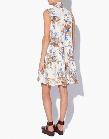 ERDEM-Porto Dress Vanessa Bouquet Cotton Linen-