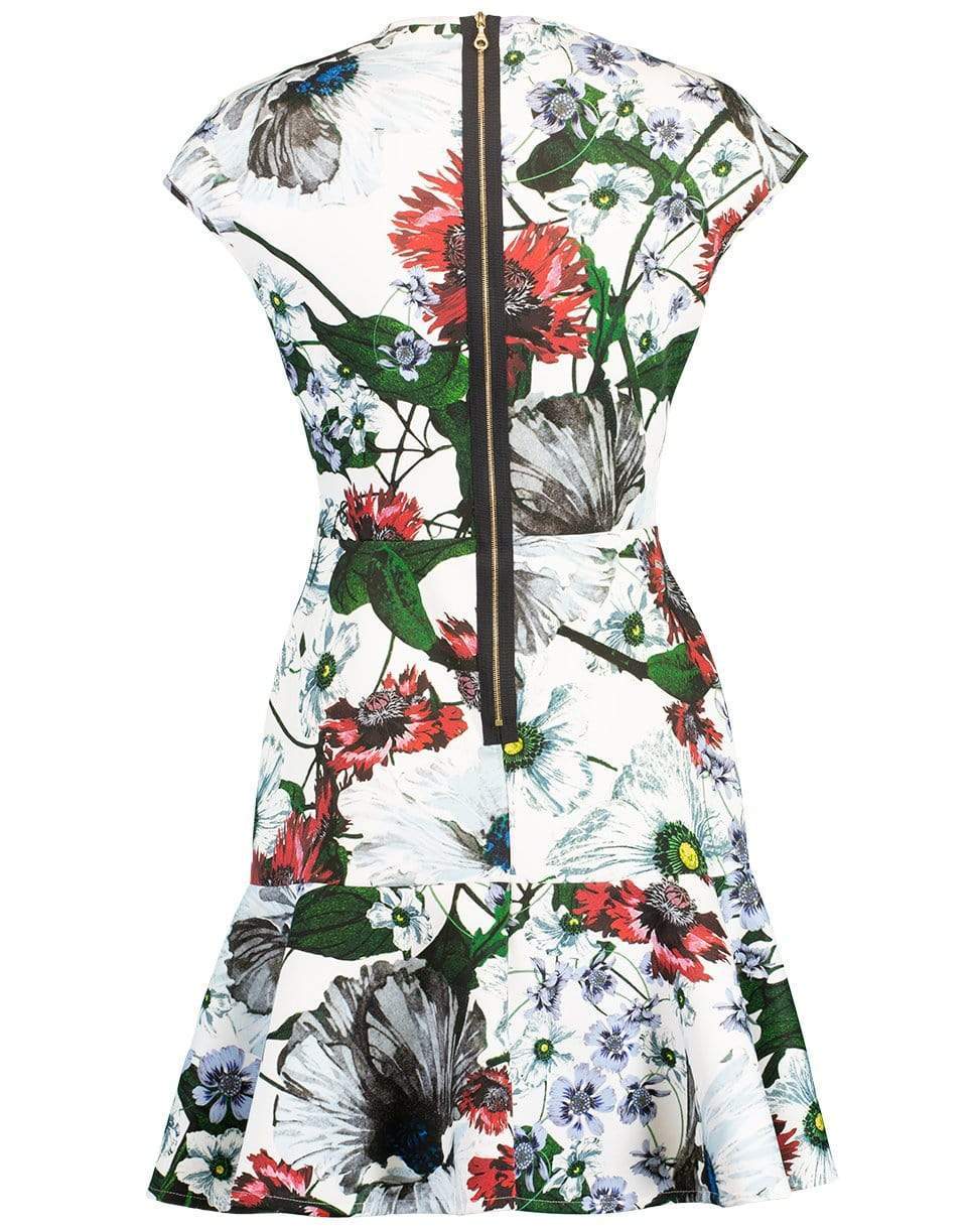 ERDEM-Darlina Flounce Hem Dress-WHITE