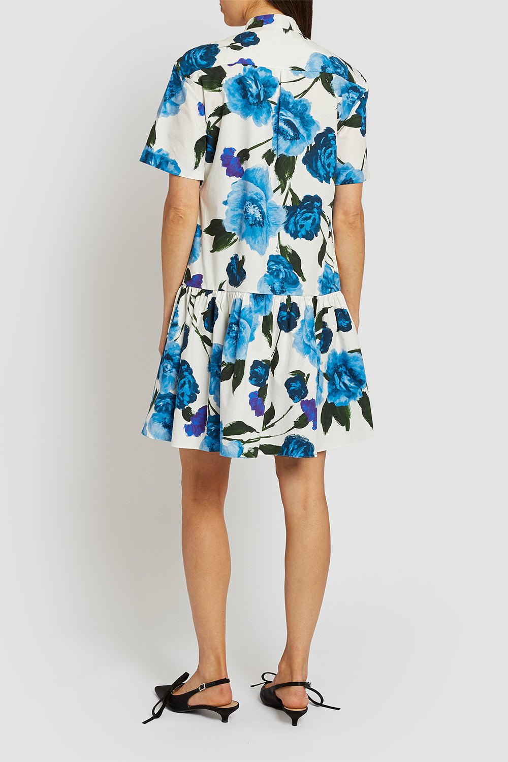 ERDEM-Short Sleeve Button Down Mini Dress-