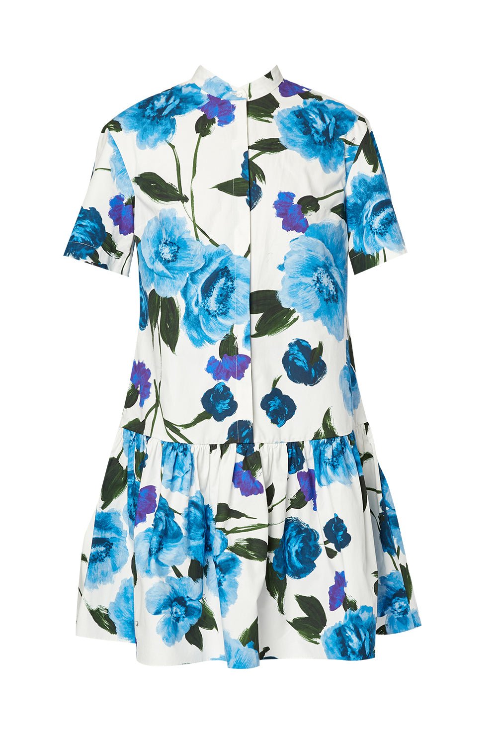 ERDEM-Short Sleeve Button Down Mini Dress-