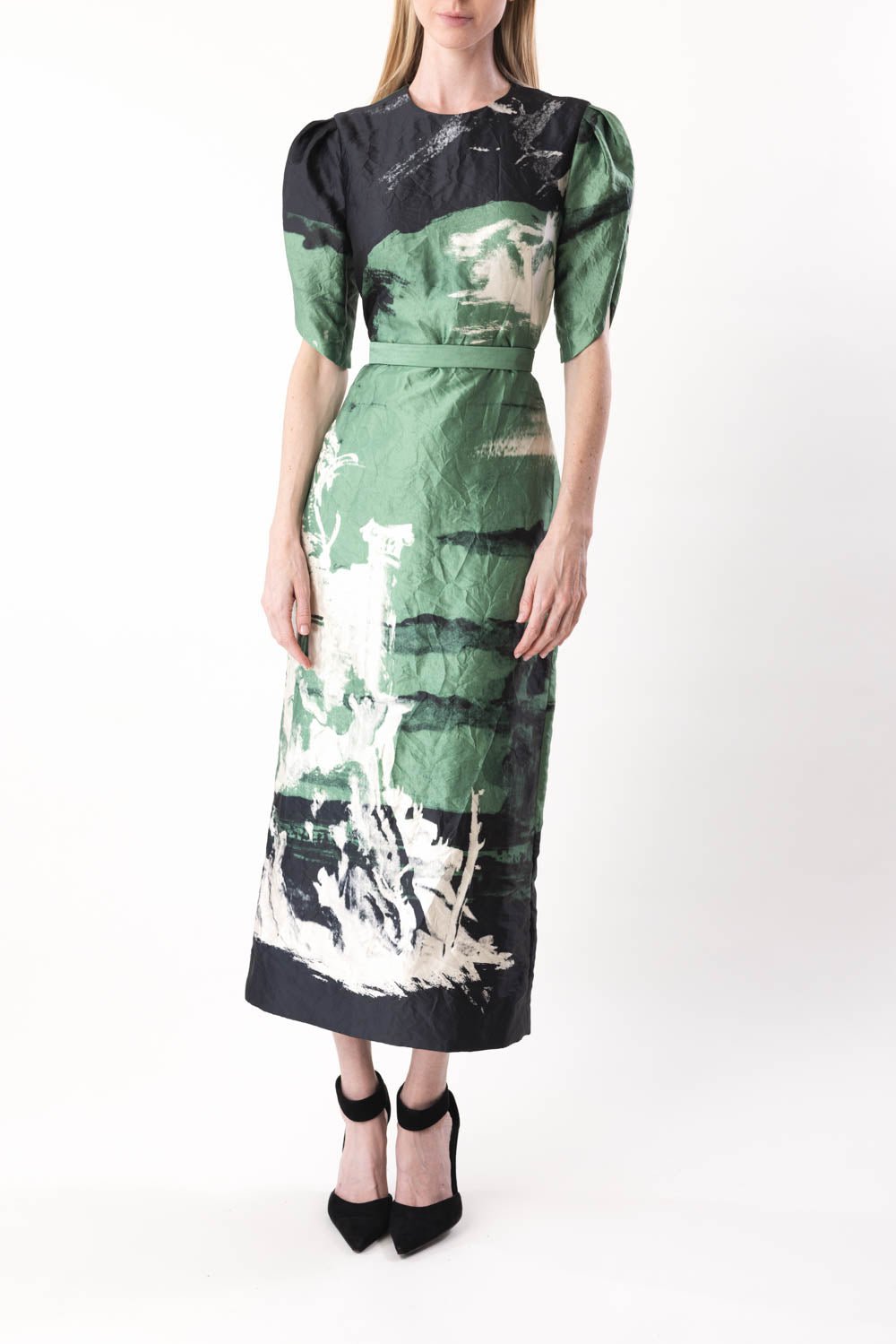 ERDEM-Short Sleeve Pencil Cocktail Dress-