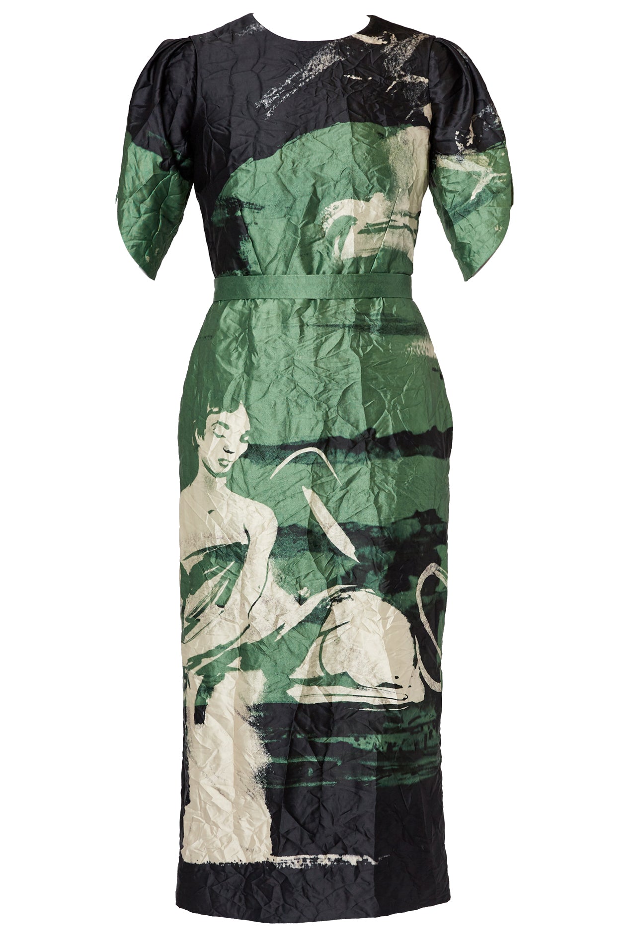 ERDEM-Short Sleeve Pencil Cocktail Dress-