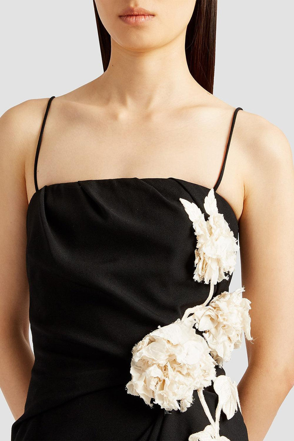 Asymmetric Draped Midi Dress