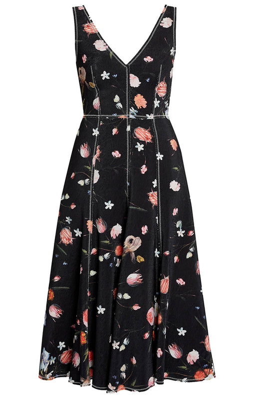 Dutch Floral Textured Sleeveless Cocktail Dress-MULTI-6-CLOTHINGDRESSCOCKTAIL-ERDEM
