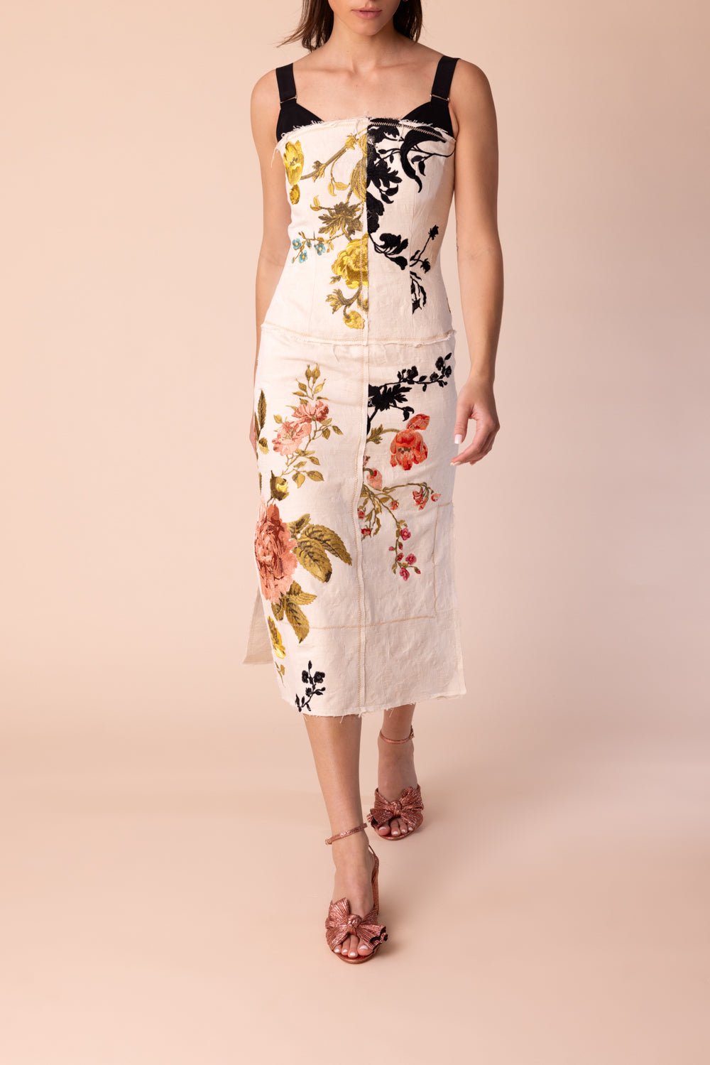 ERDEM-Sleeveless Pencil Cocktail Dress-ECRU